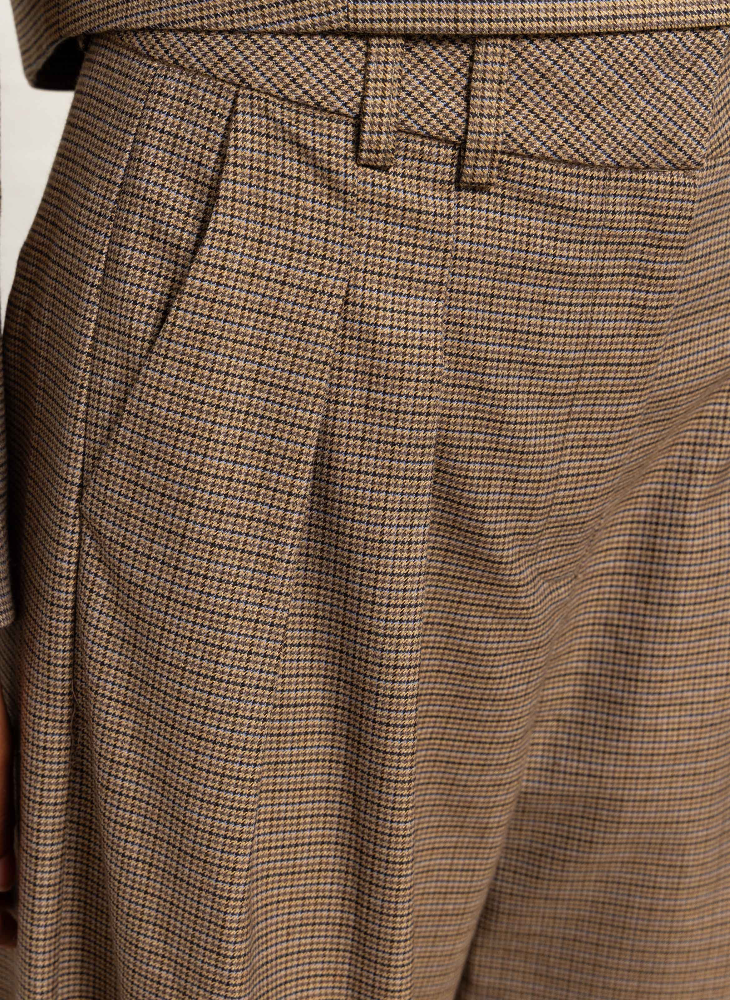 Azawood high-waisted wide-leg trousers SUNCOO Brown