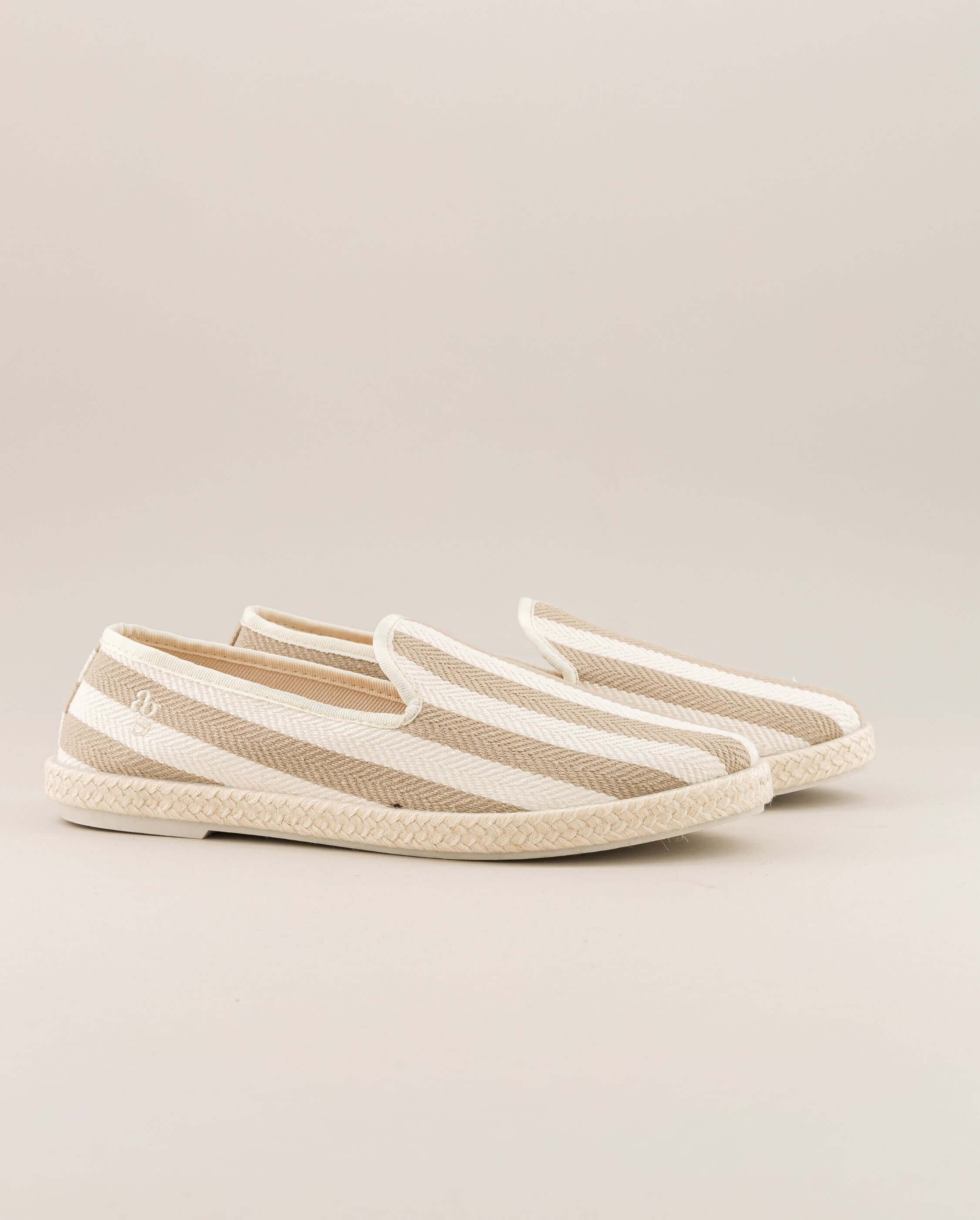 Men's espadrilles, beige stripes ANGARDE Stripes