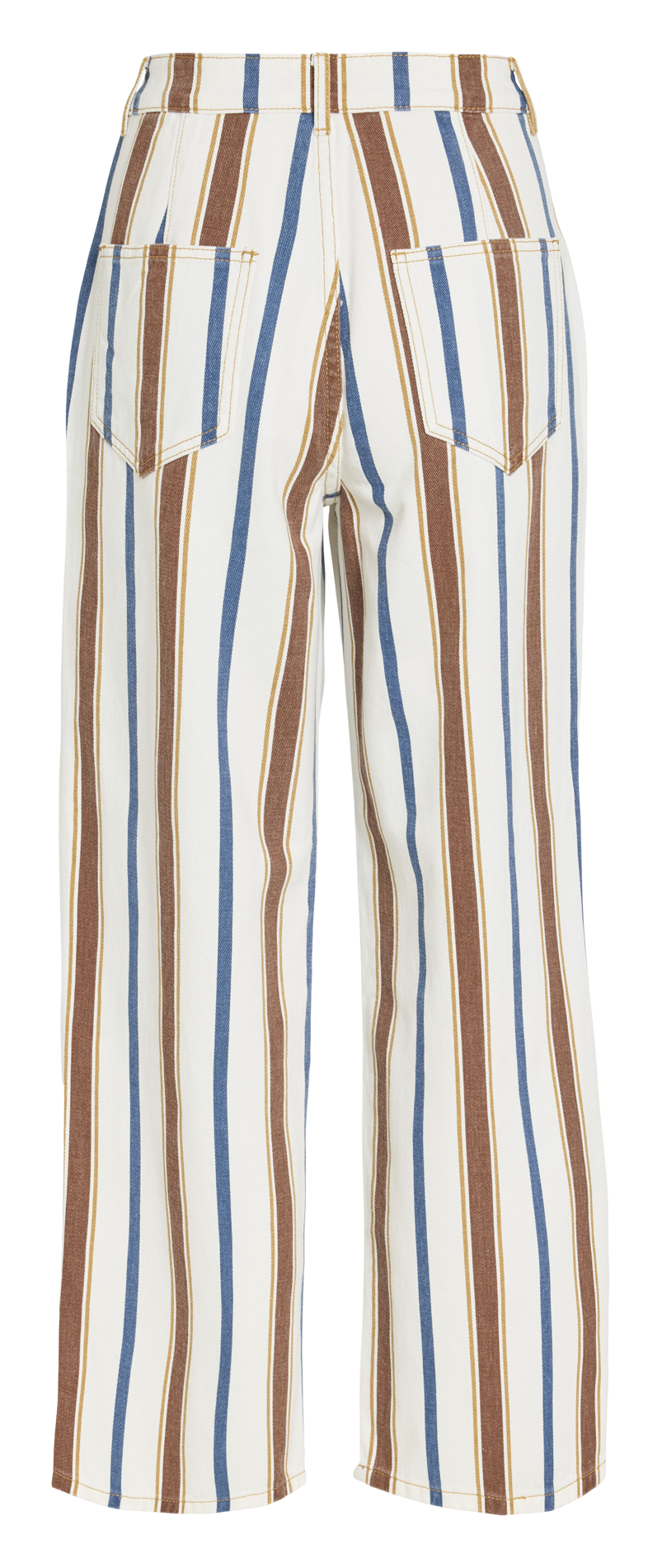 Gerade geschnittene Baumwolljeans mit Streifen VILA Beige