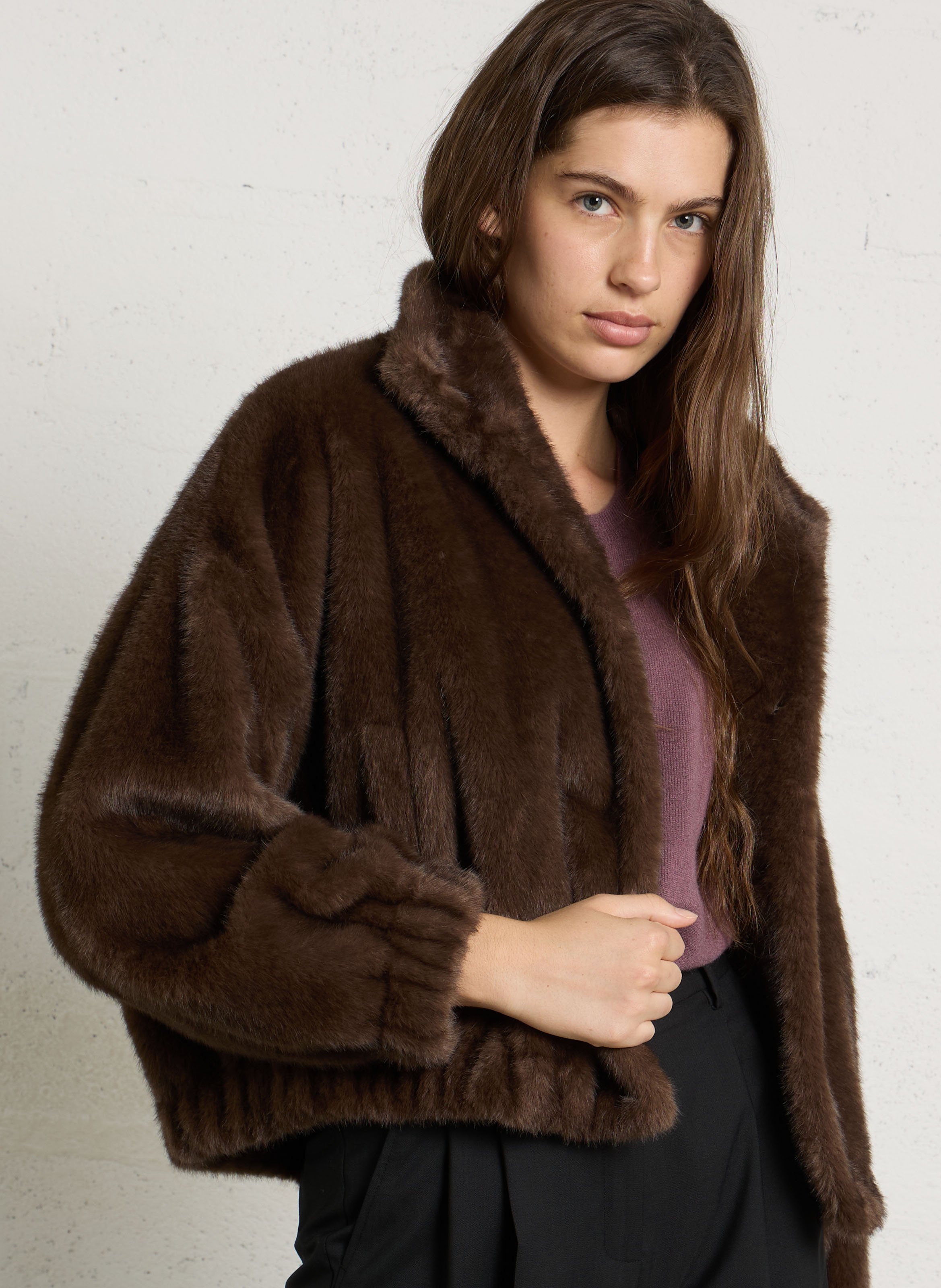 Jasje van imitatiebont MAX MARA WEEK END Bruin