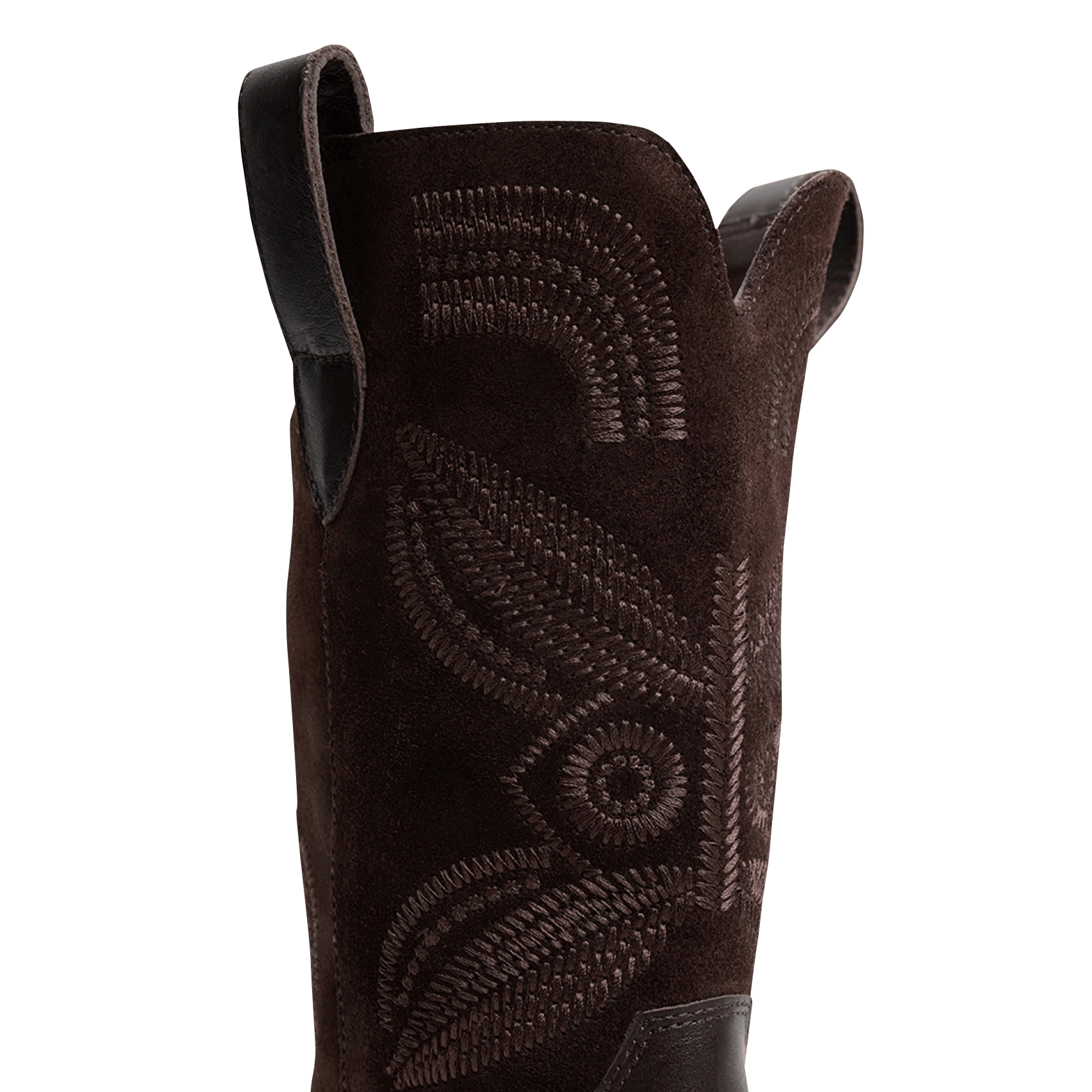 Pointed toe leather boots with stitching JONAK Brown