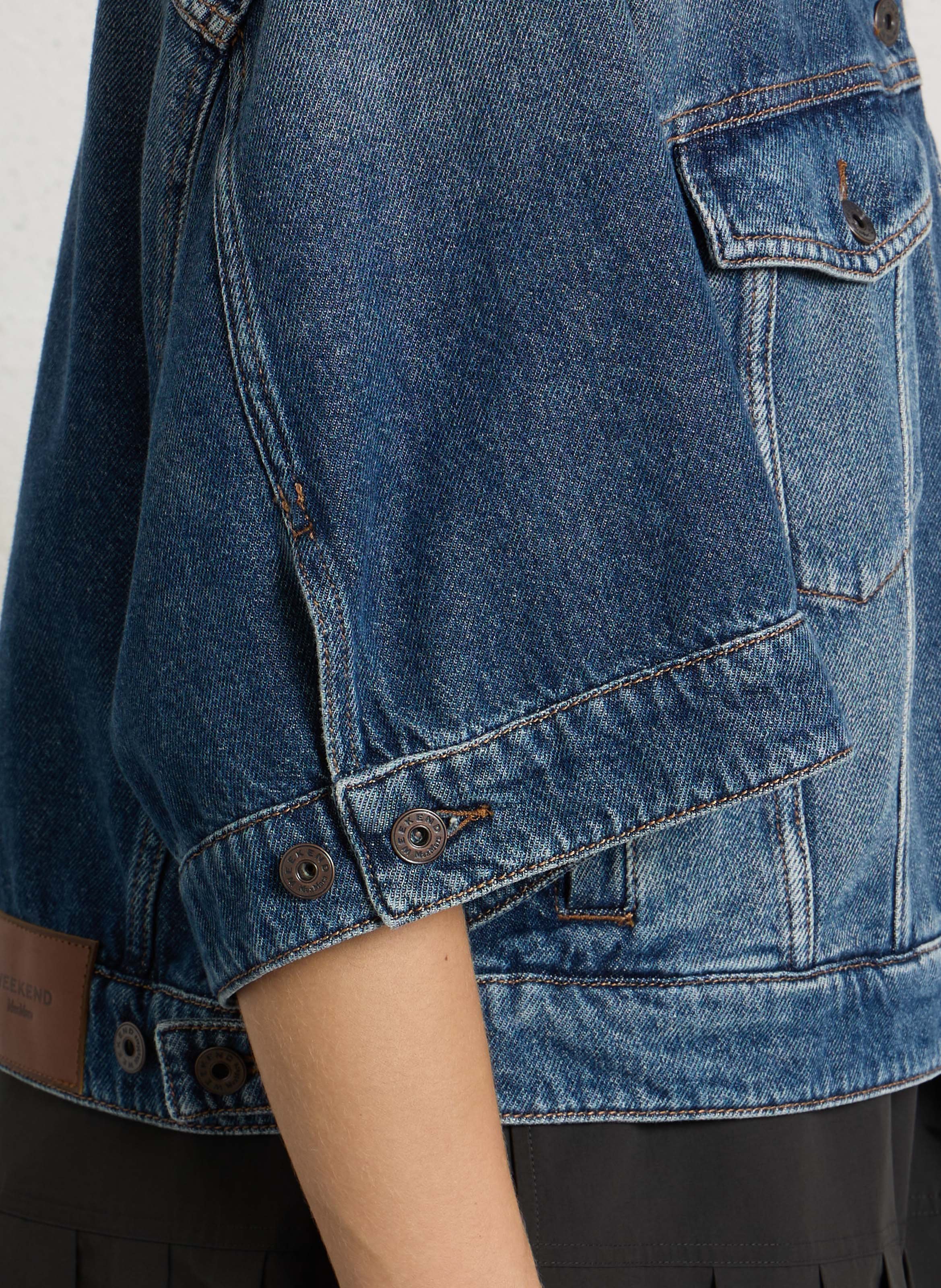 Gerade Jeansjacke mit kurzen Ärmeln MAX MARA WEEK END Blau