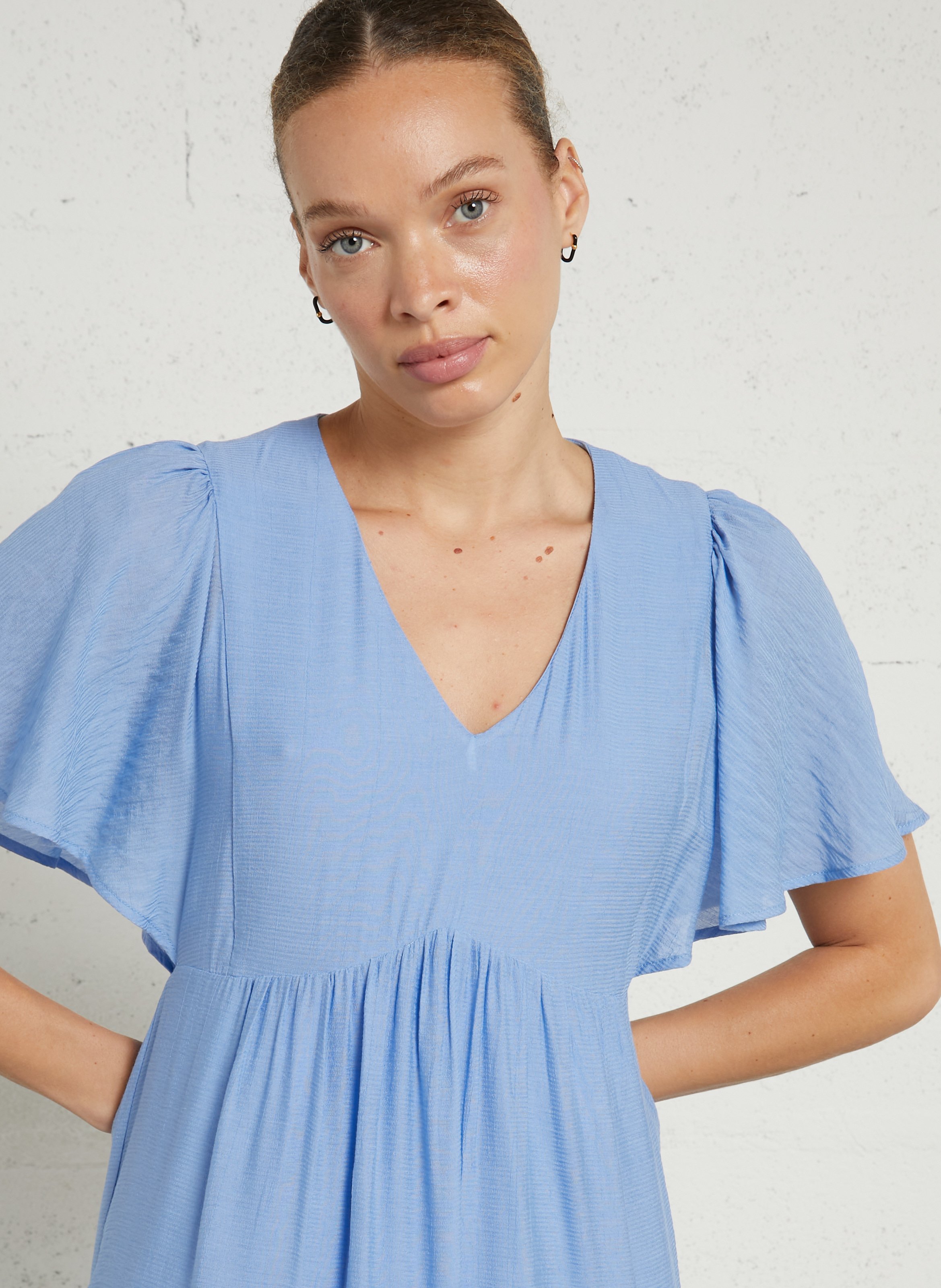 Robe longue col V MAISON 123 Bleu