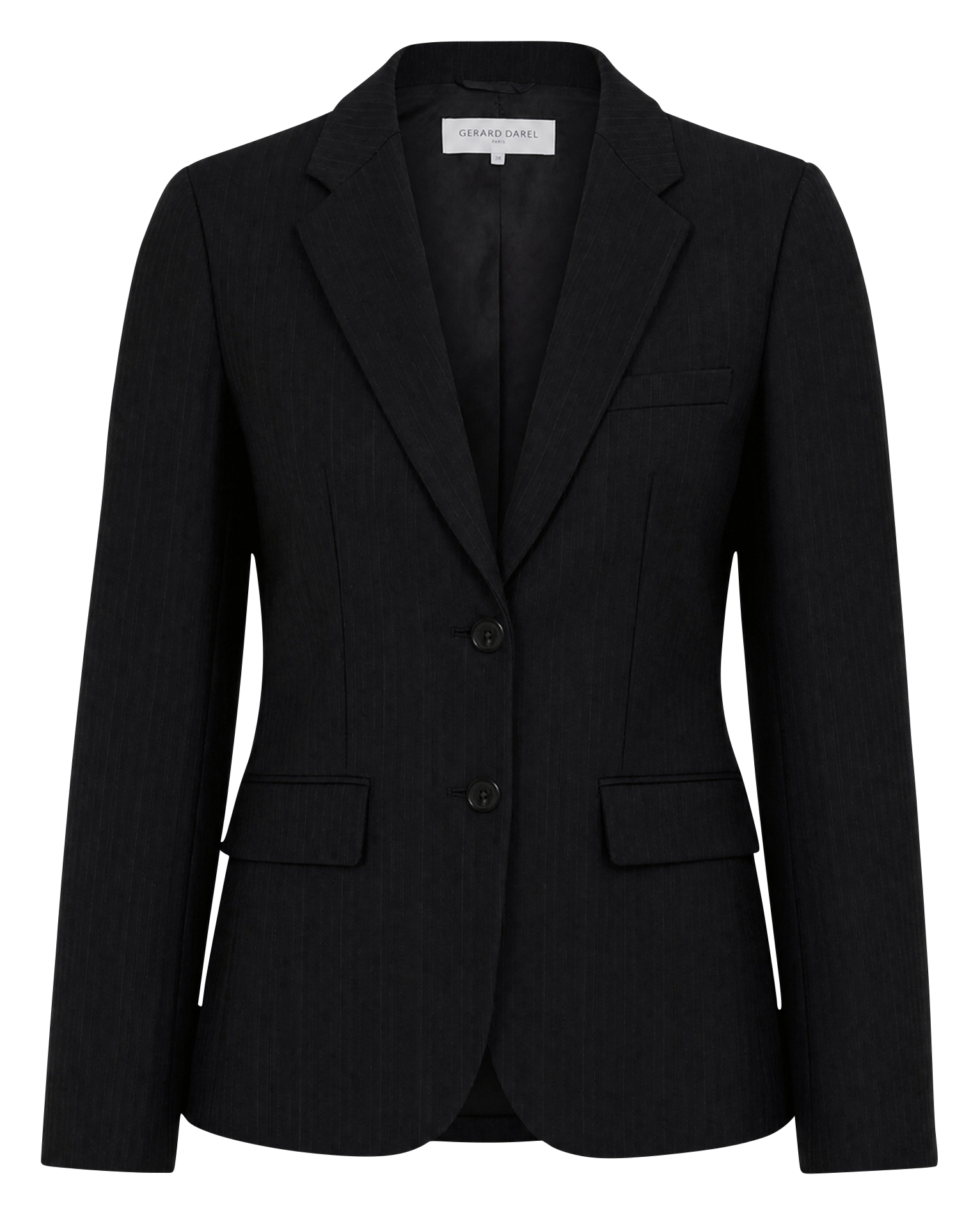 Tailored straight blazer with notched lapel GERARD DAREL Black