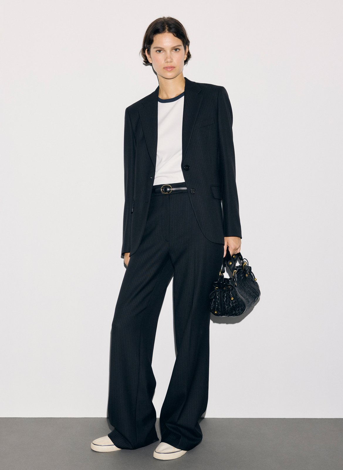 Tailored straight blazer with notched lapel GERARD DAREL Black