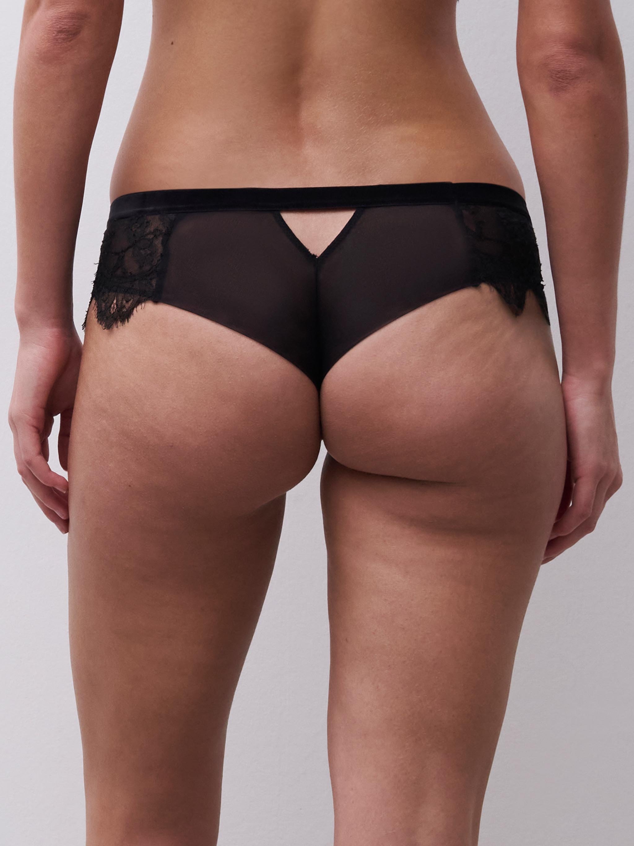 Shorty with Leavers lace trim CHANTELLE X Black