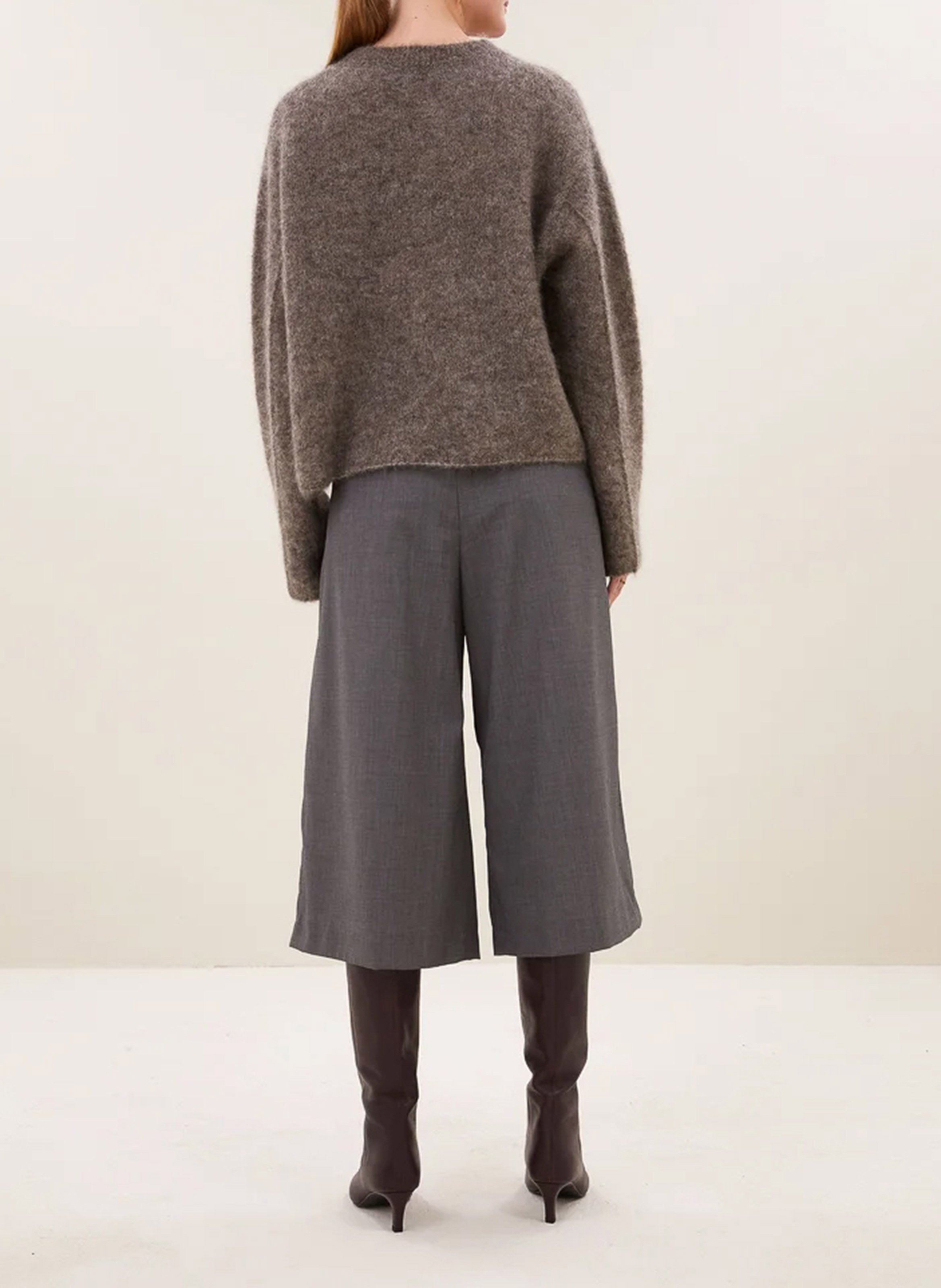 Oversized wool-blend sweater BY BAR Brown