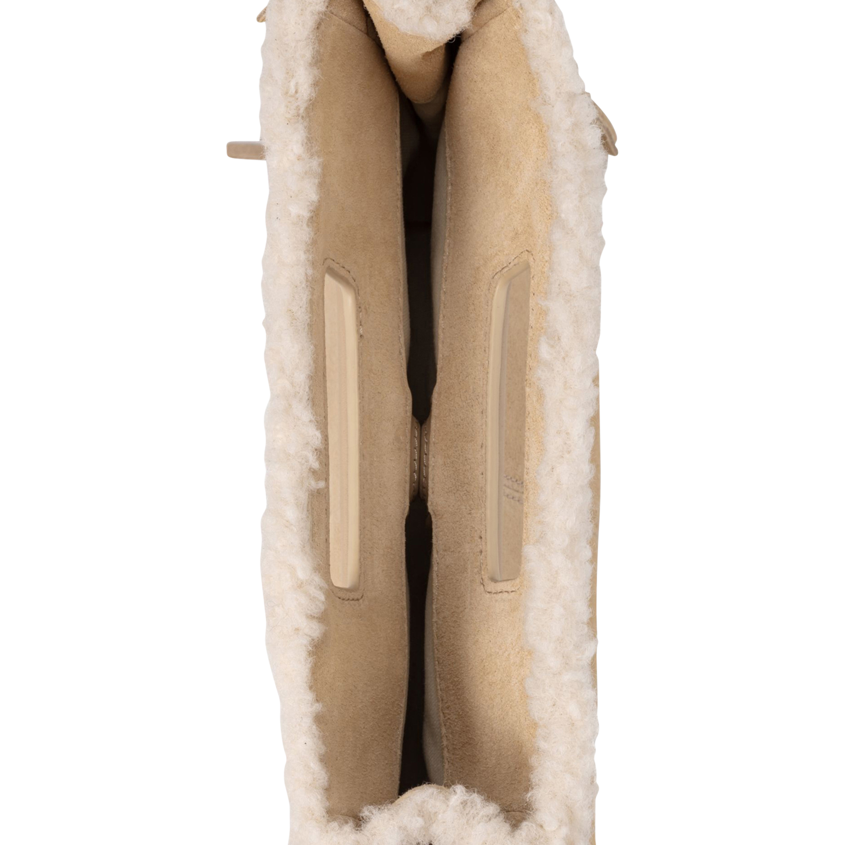 Sac bandoulière à franges en cuir MAJE Beige