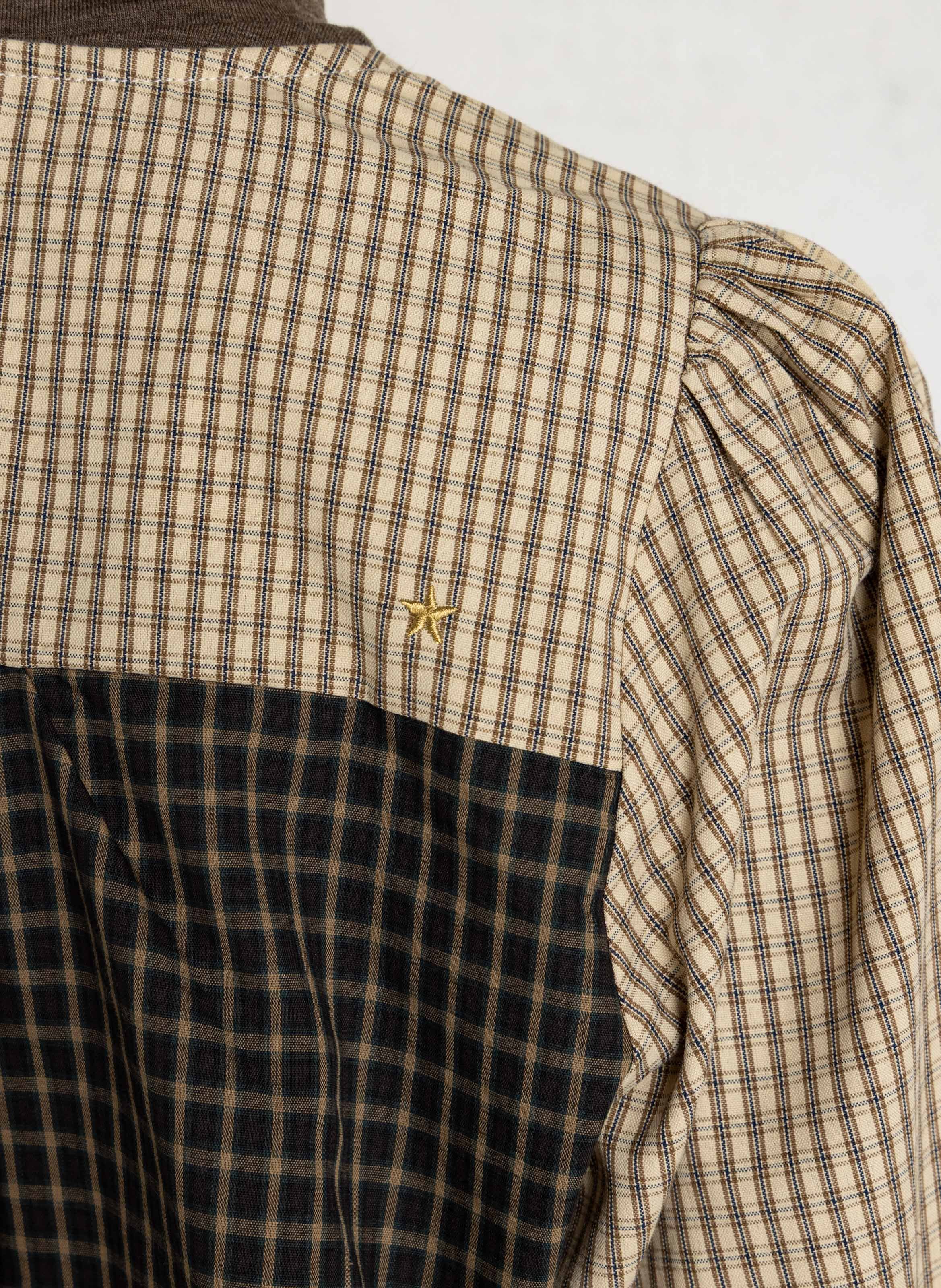 Straight checkered cotton blouse LA PETITE ETOILE Multicolored