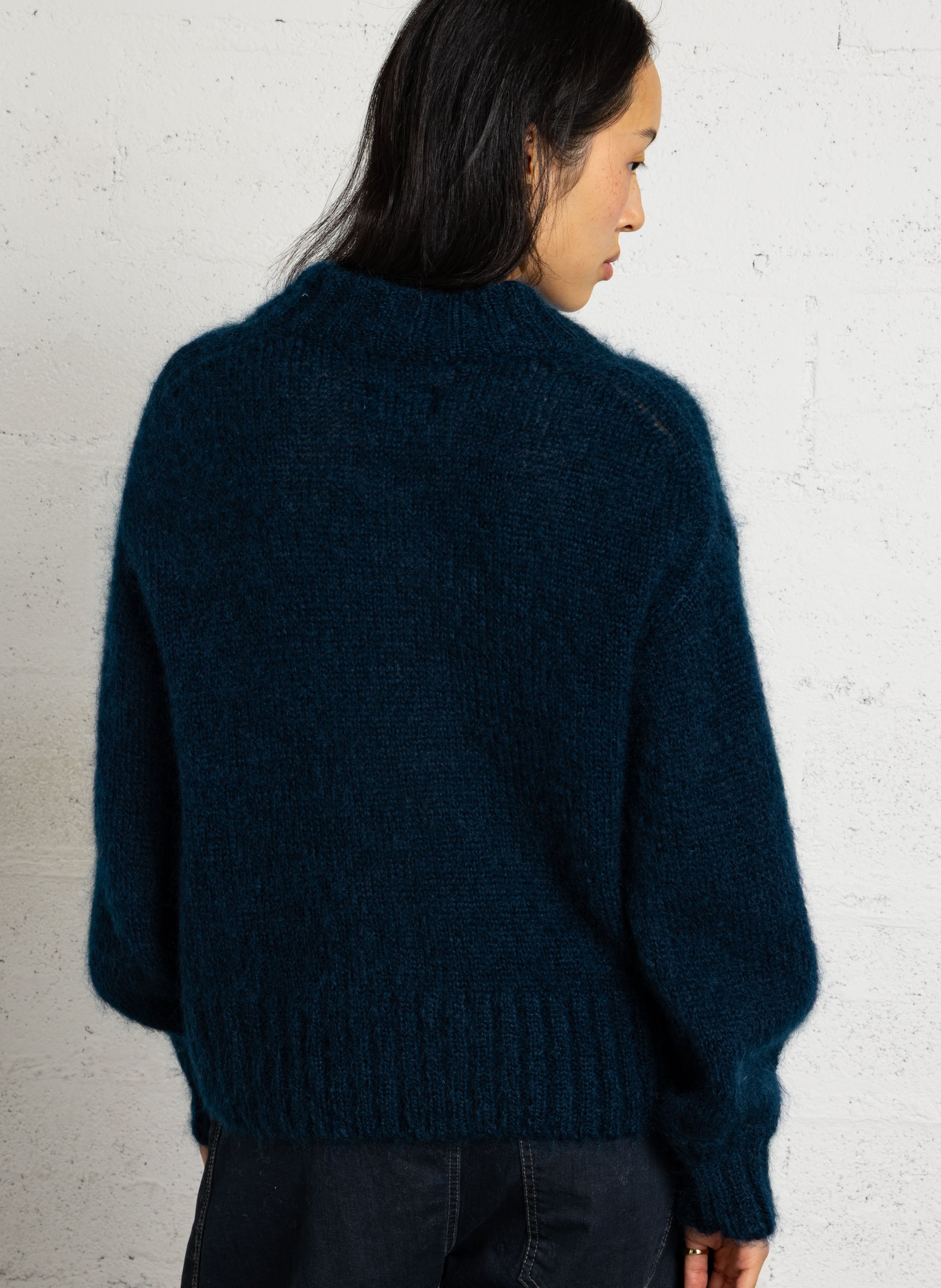 Pull ample col v DES PETITS HAUTS Bleu