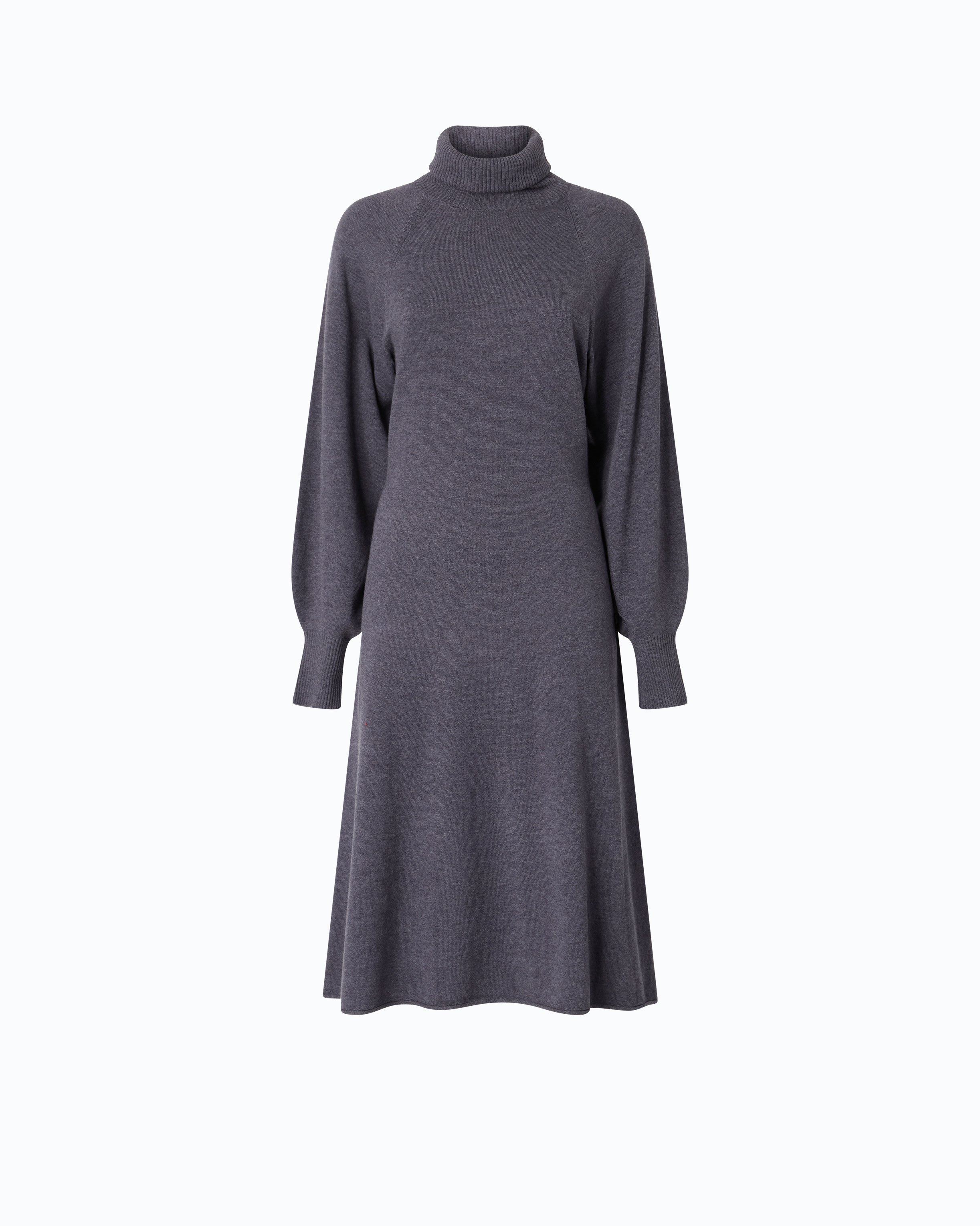 Robe midi à col roulé en laine mélangée PINKO Gris