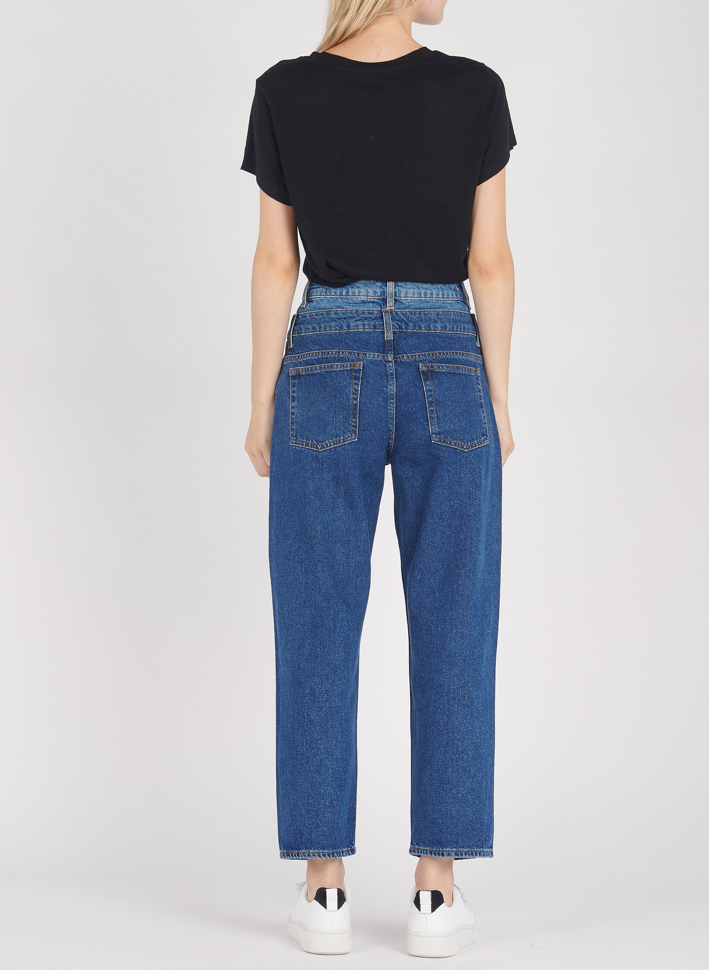 Tee-shirt col rond en coton mélangé AMERICAN VINTAGE Noir