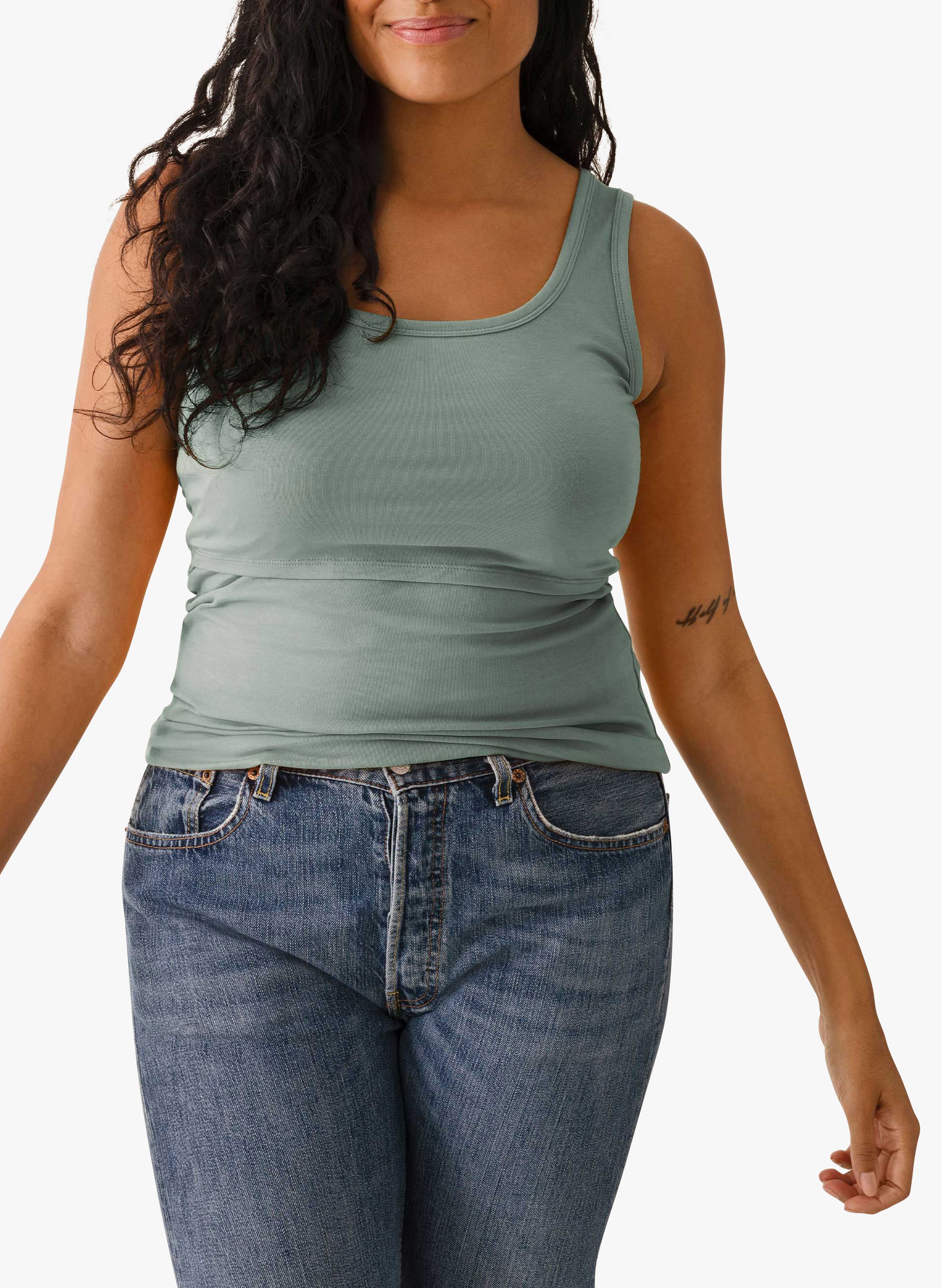 Organic cotton maternity and nursing tank top BOOB