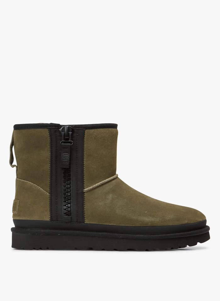Bottines Zipp es En Cuir Velours Burnt Olive Ugg Femme Place