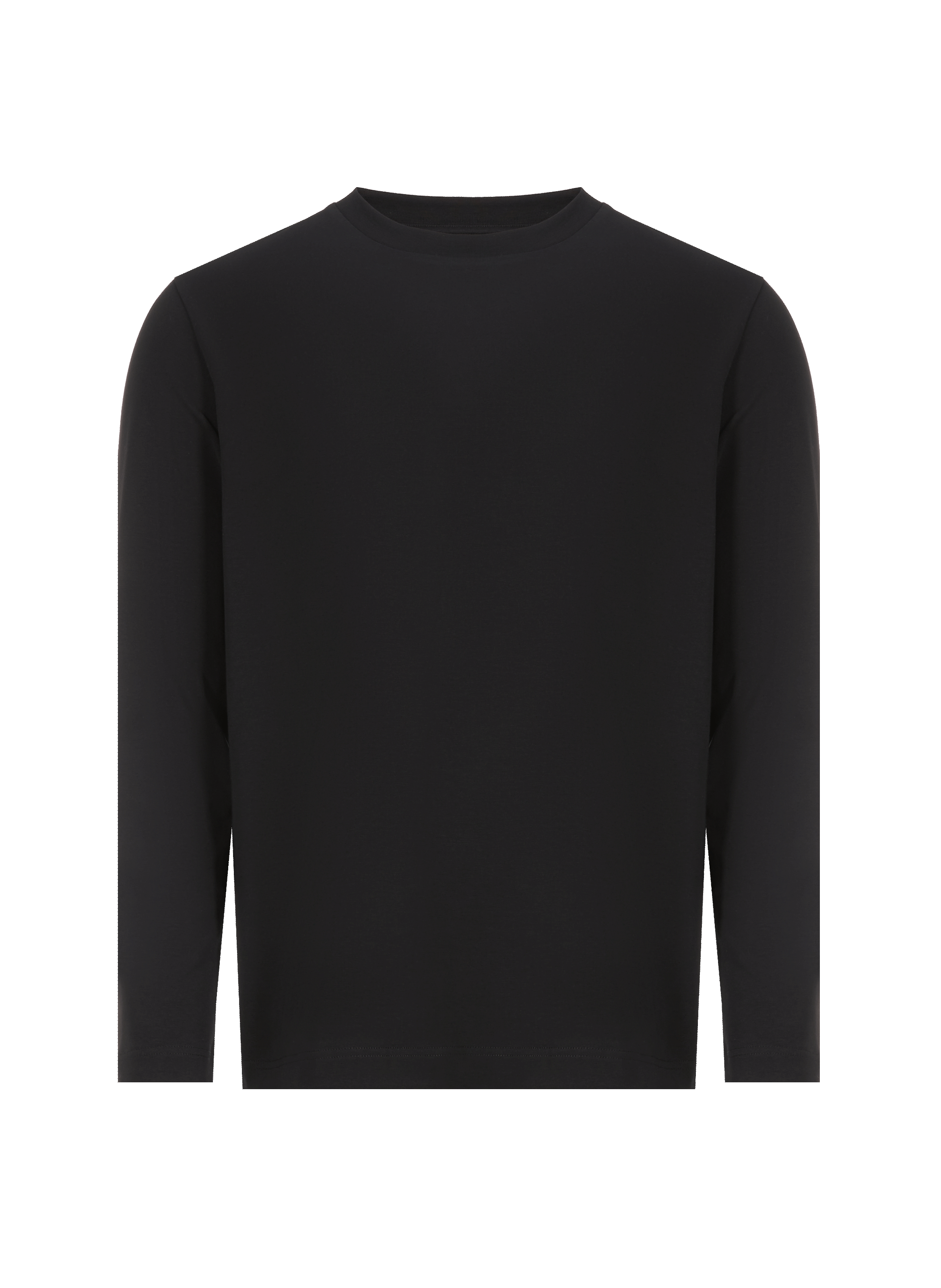 Rundhals-T-Shirt aus Baumwolle SAISON 1865 Schwarz