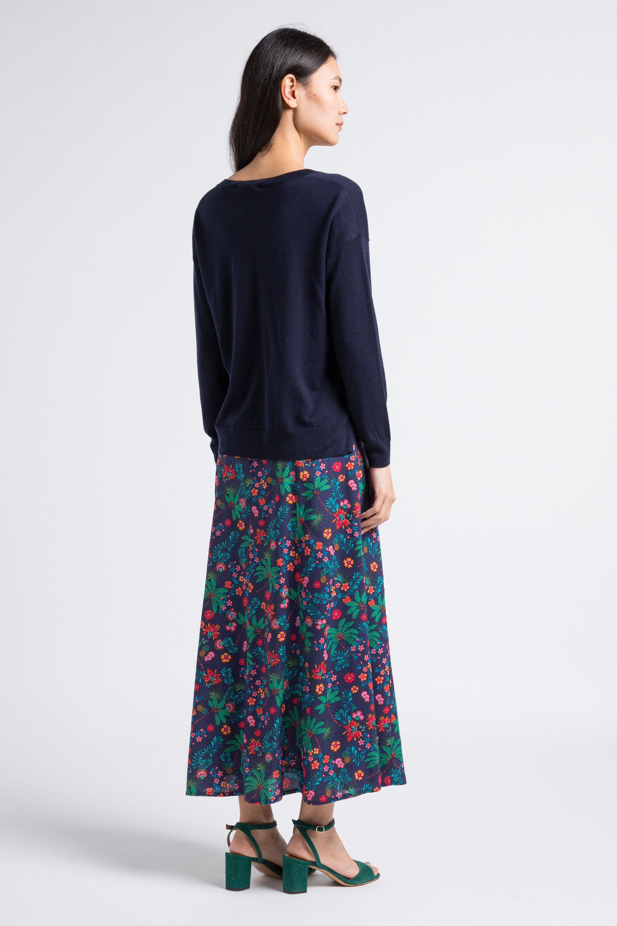 Pull maille fine ample LA PETITE ETOILE Bleu