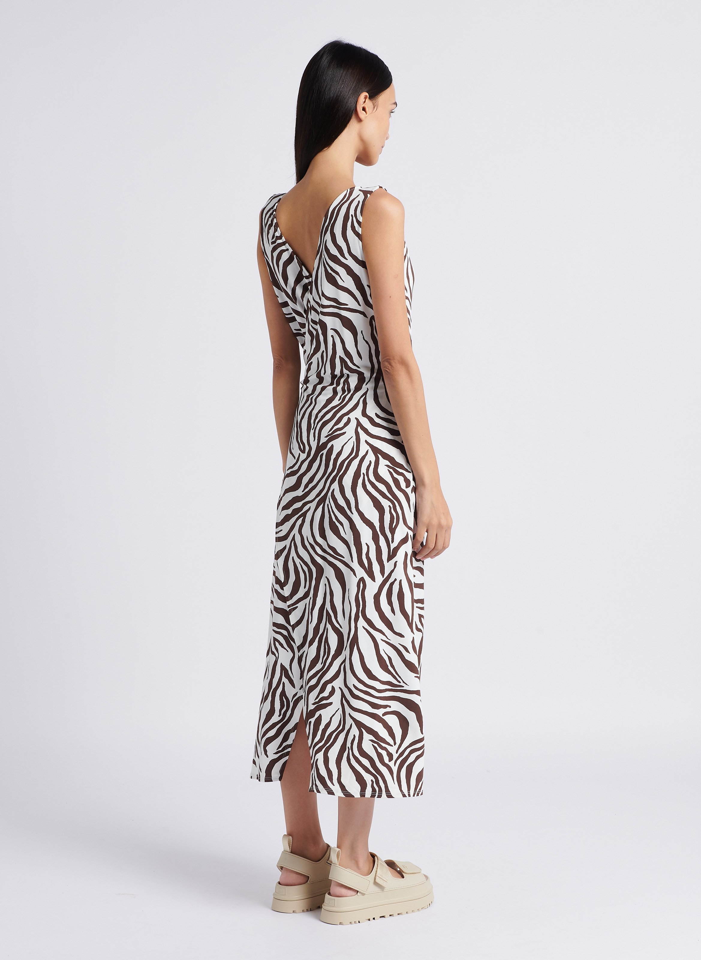 Printed beach dress MAX MARA LEISURE Brown