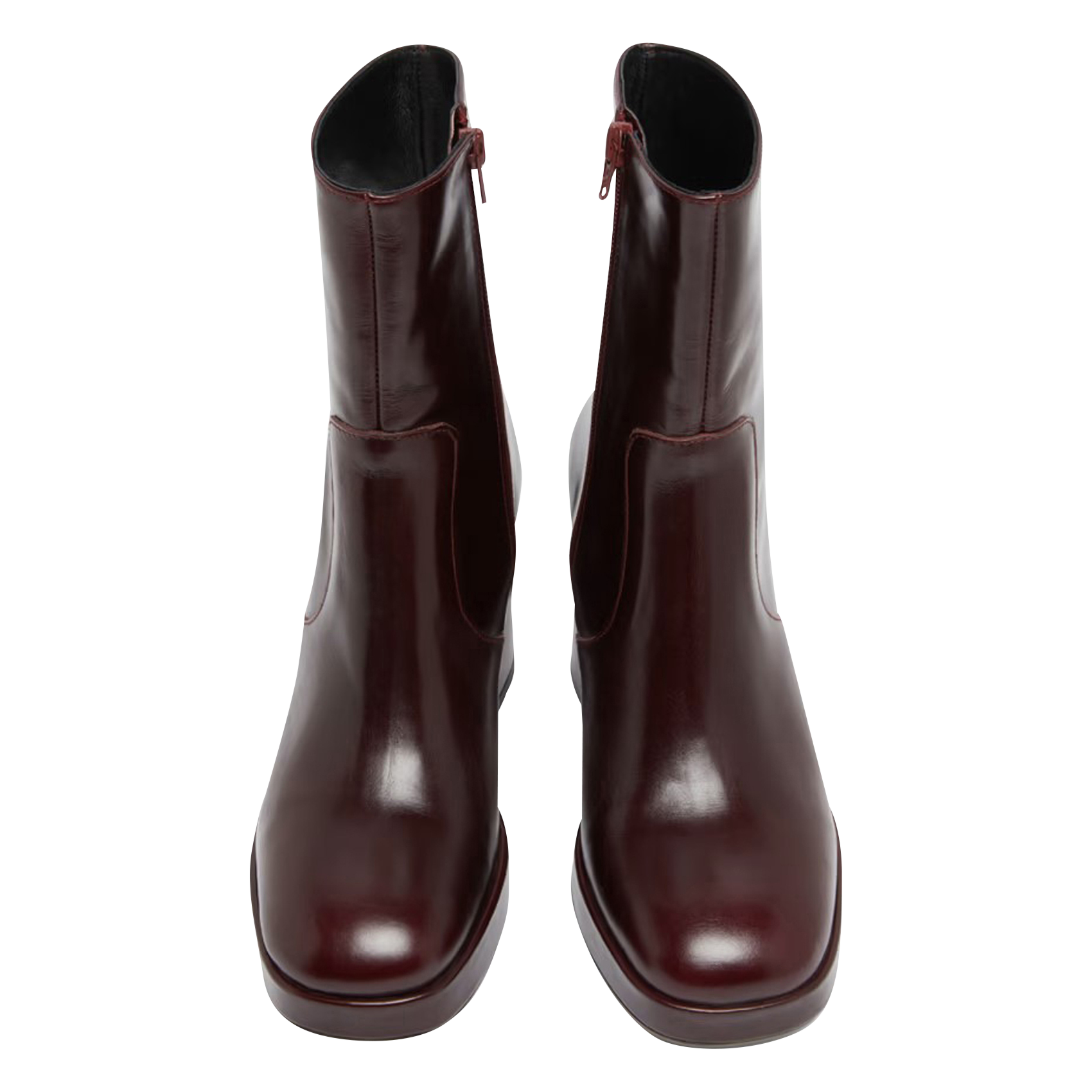 - 100% Leder, - abgerundet, - Reißverschluss innen, - Absatzhöhe: 9 cm. JONAK Rot