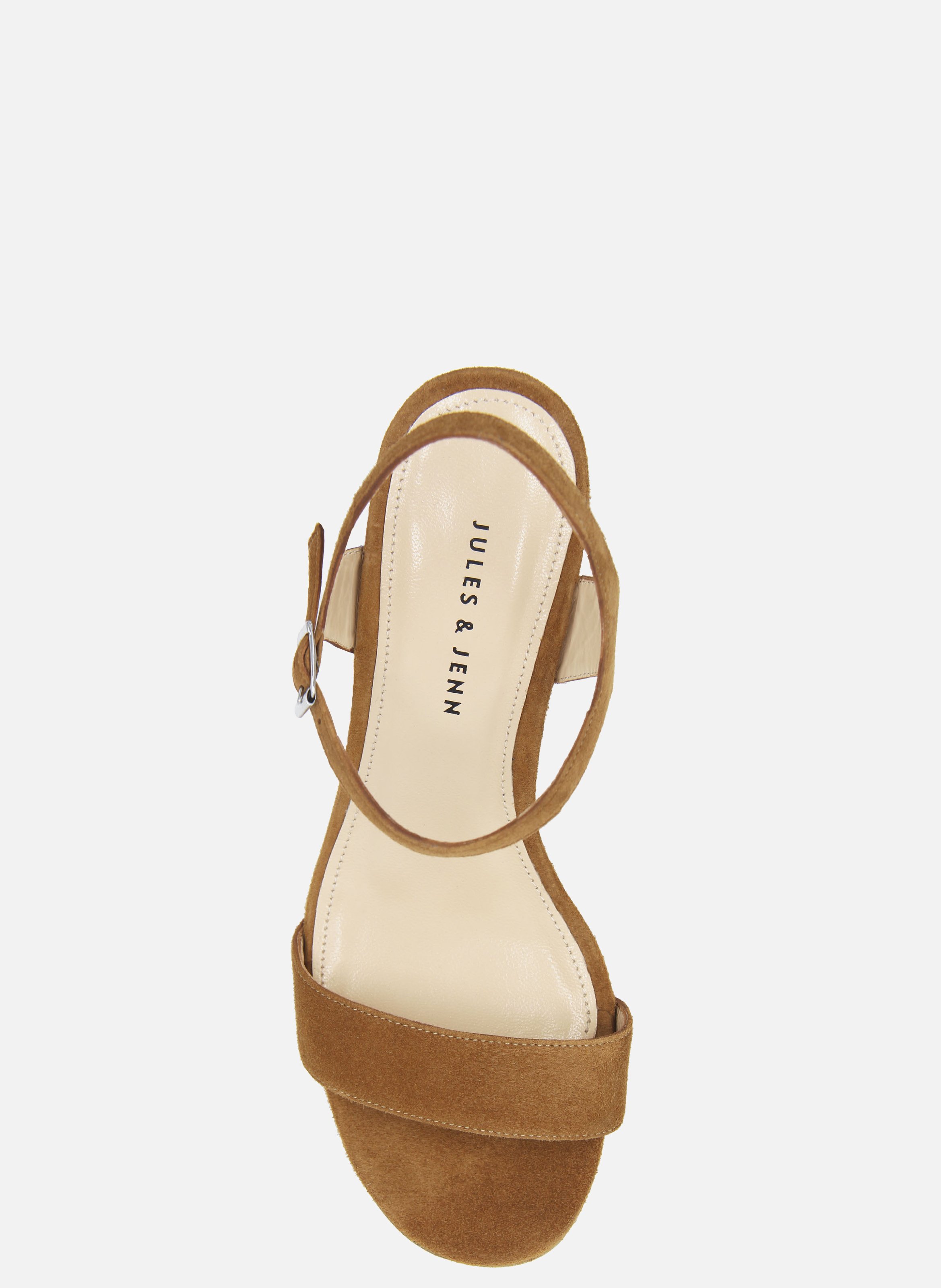 Medium heel suede sandals JULES & JENN Brown