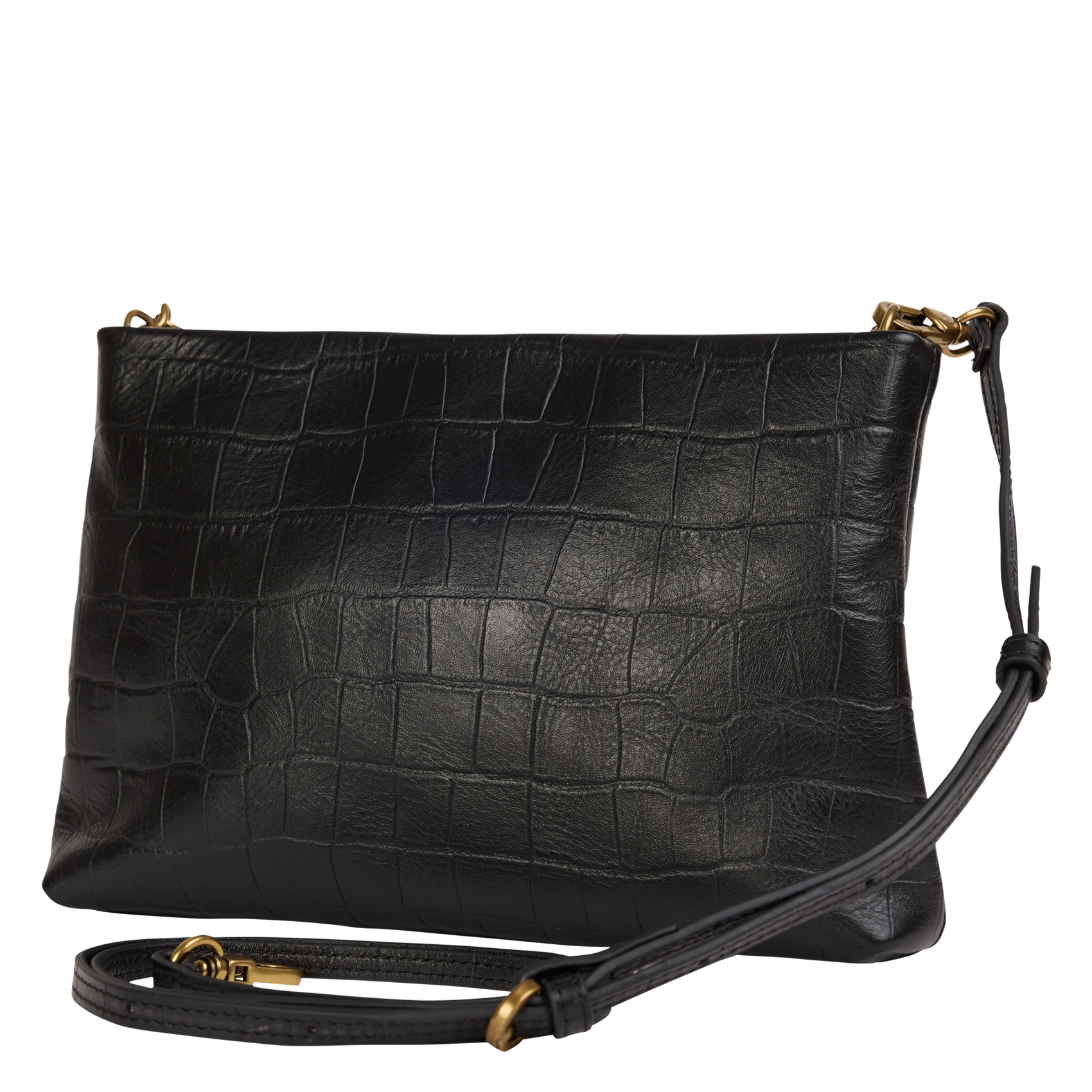 Pochette en cuir Noir