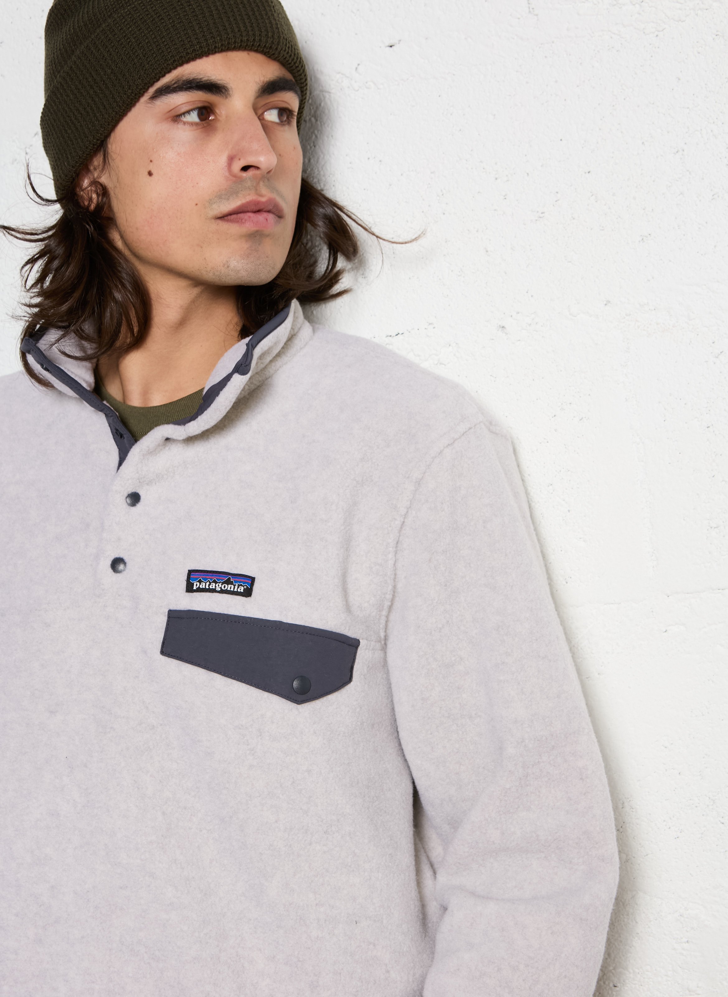 Loose-fit high-neck buttoned sweater PATAGONIA Blue