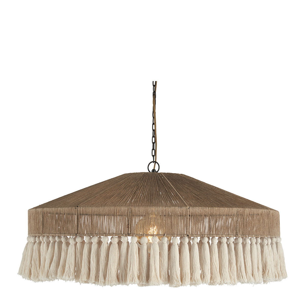Jute ceiling light BLANC D'IVOIRE Beige