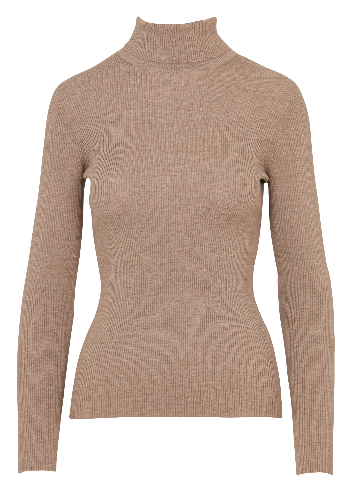 Aansluitende coltrui van wol en katoen IKKS Beige