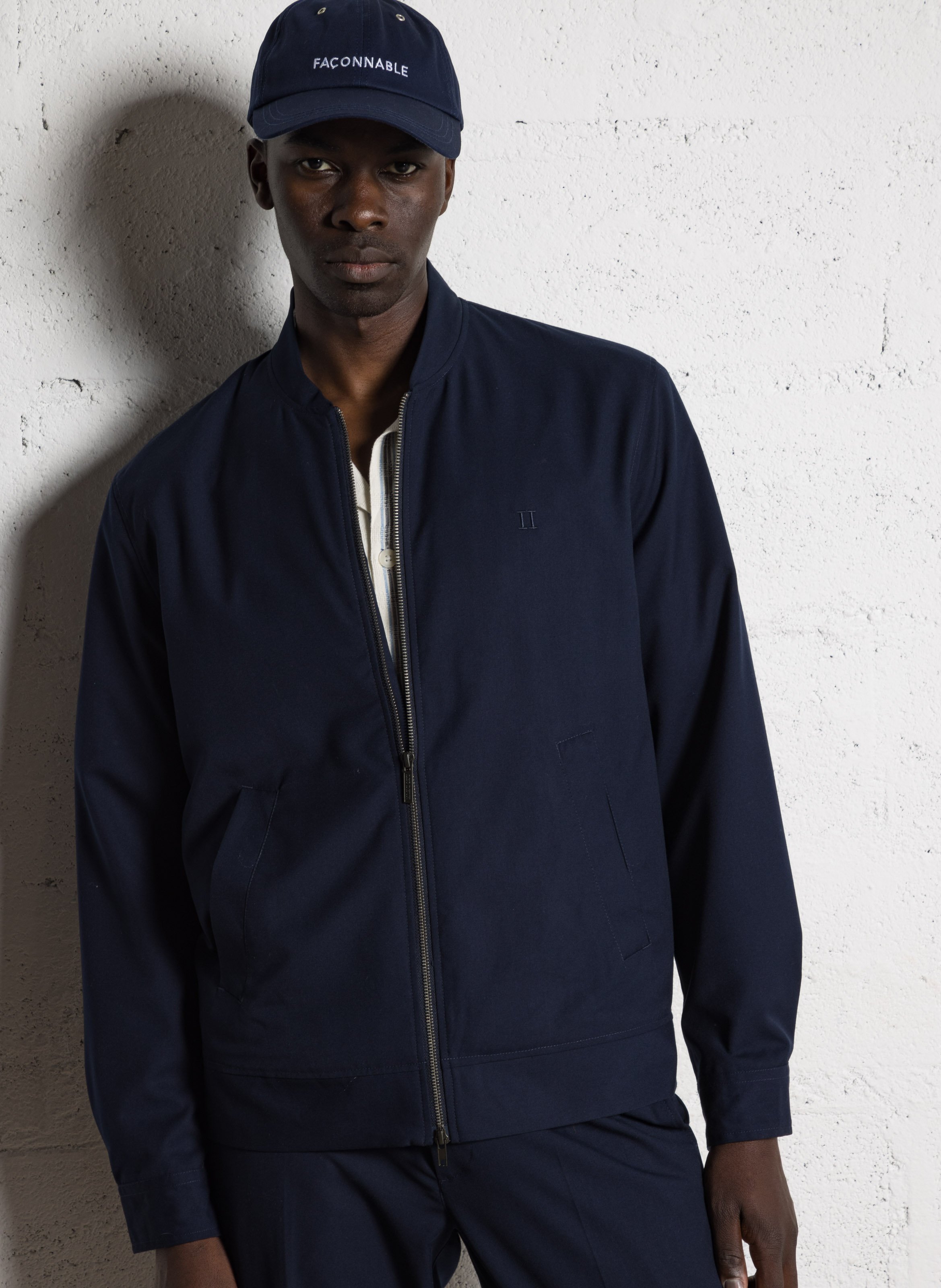 Blouson col baseball LES DEUX Bleu