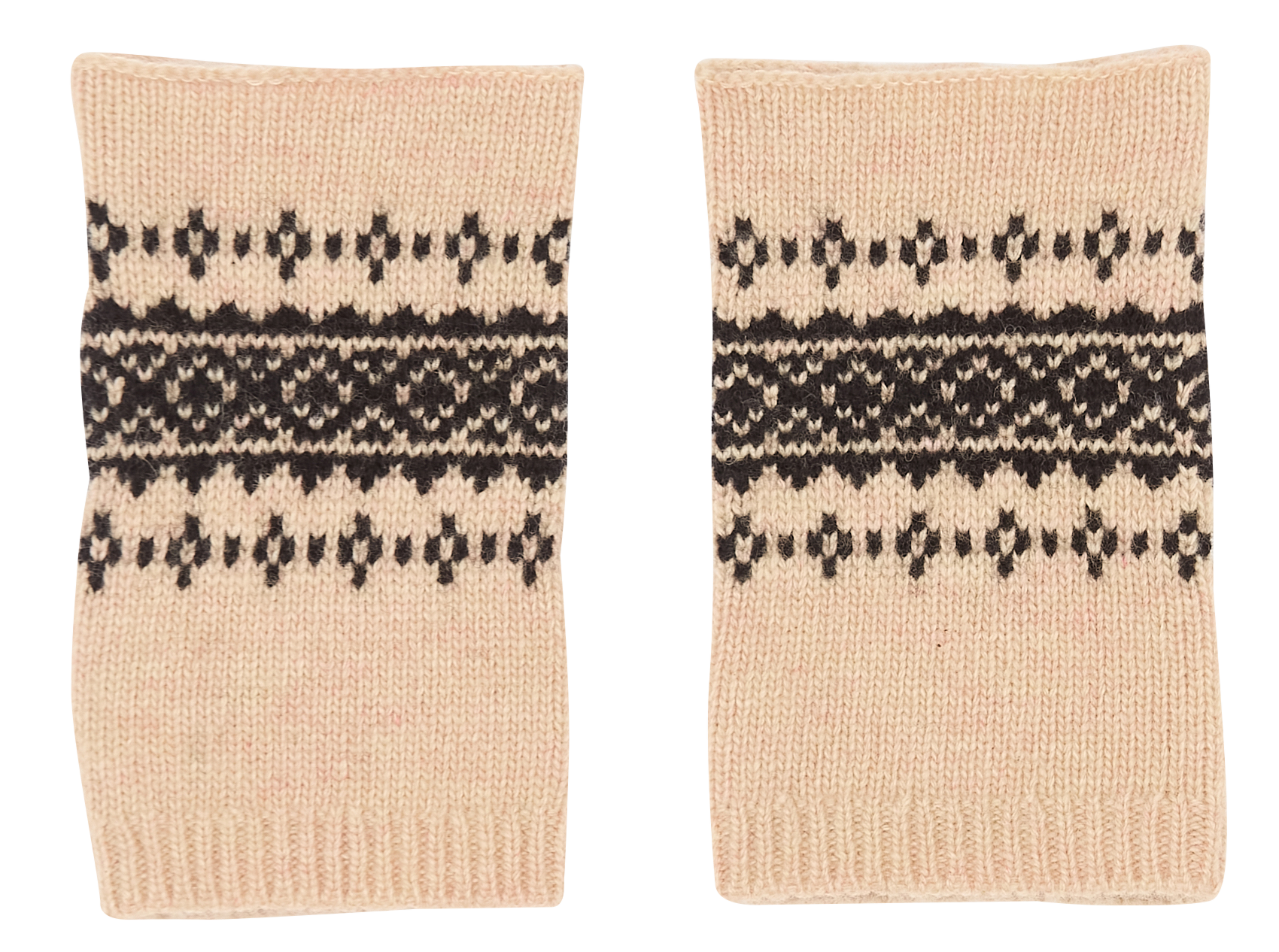 Halbhandschuhe aus Wollmix NICE THINGS Beige