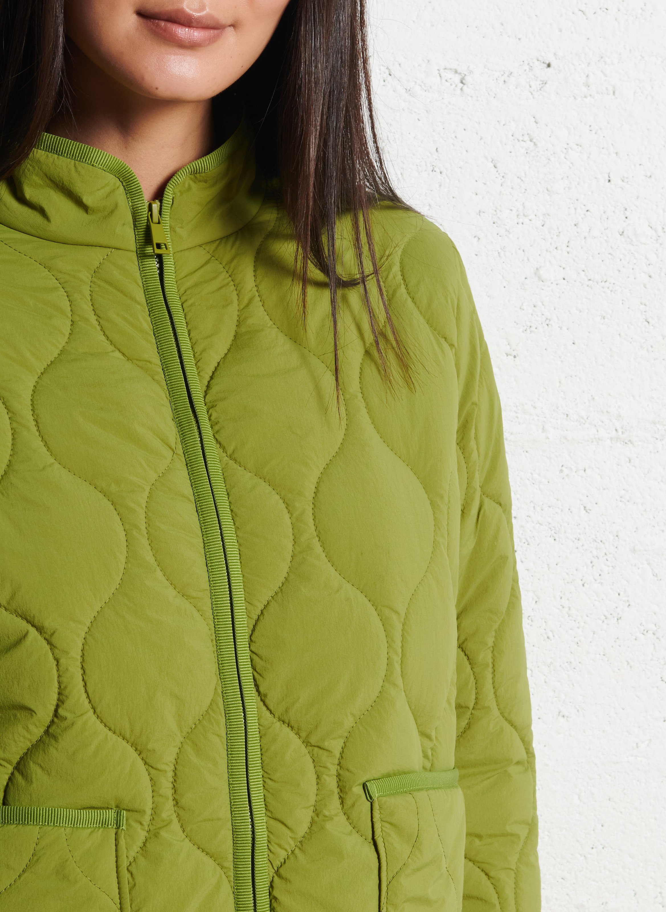 Veste droite matelassée  NICE THINGS Vert