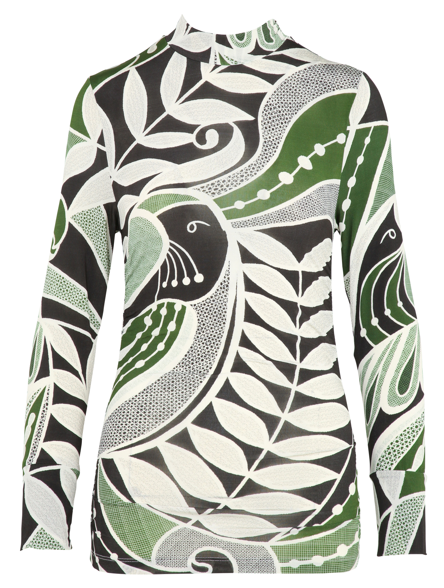 Printed round-neck tank top FARM RIO Black