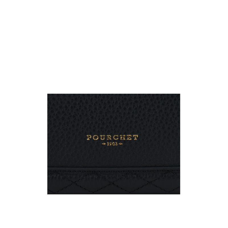 Satchel - cowhide leather POURCHET Black