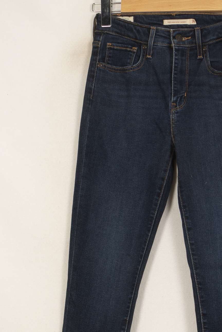 Cropped slim jeans with studs LEVI'S - Seconde main Blue