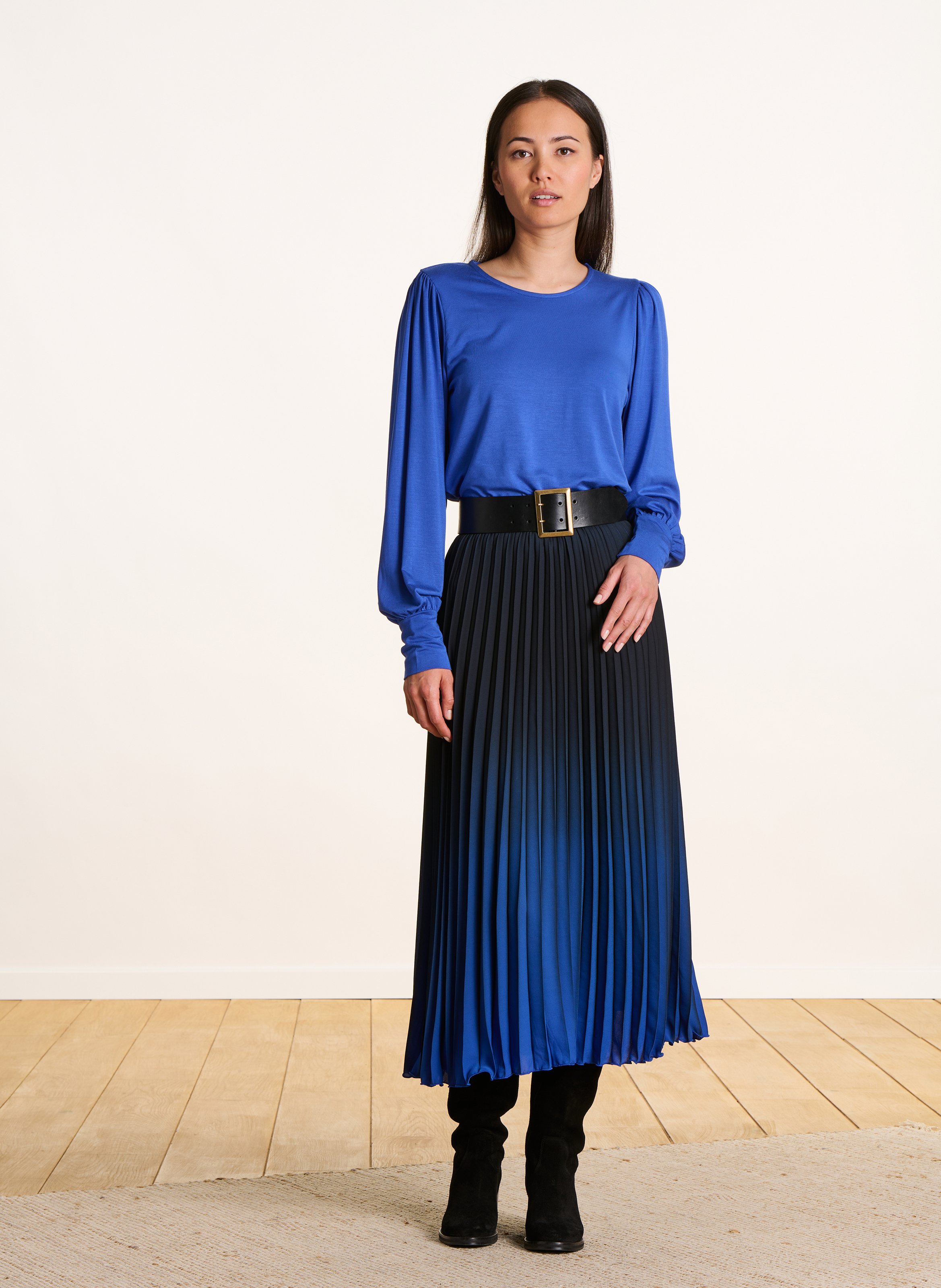 Belt in mixed recycled leather LA FEE MARABOUTEE Black