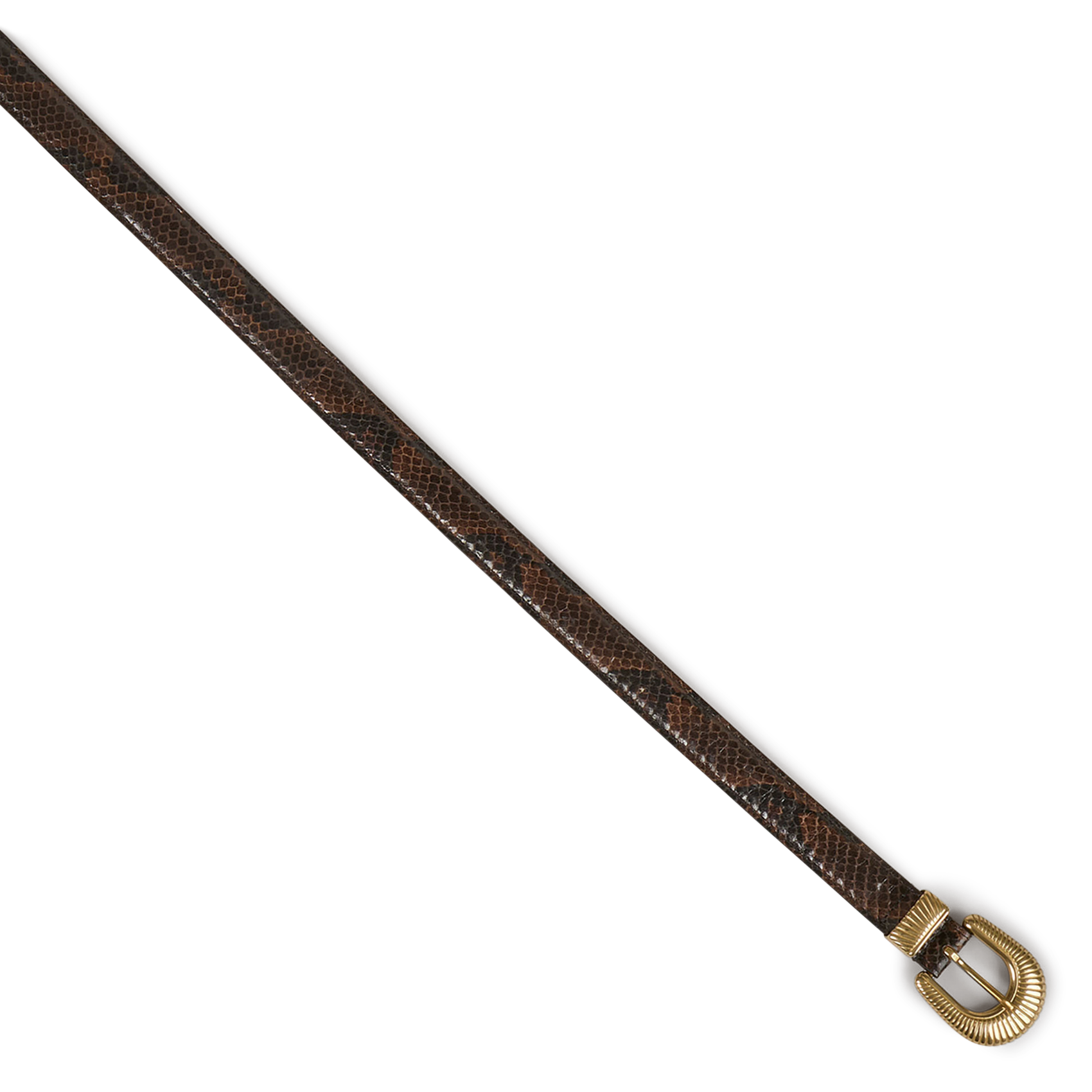 Ceinture en cuir effet python SANDRO Marron