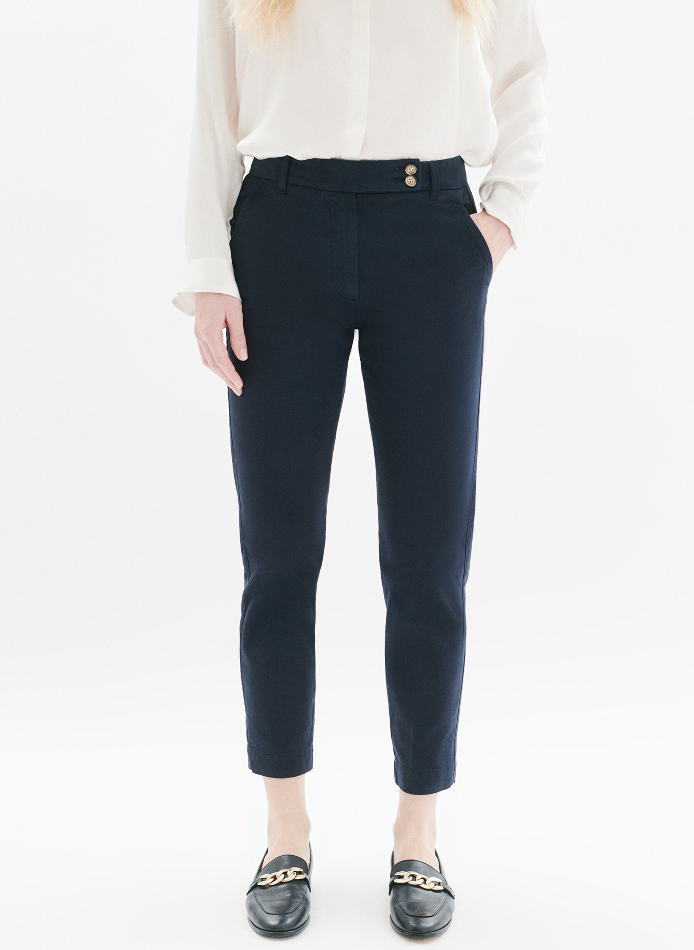 Cotton-mix slim trousers CAROLL