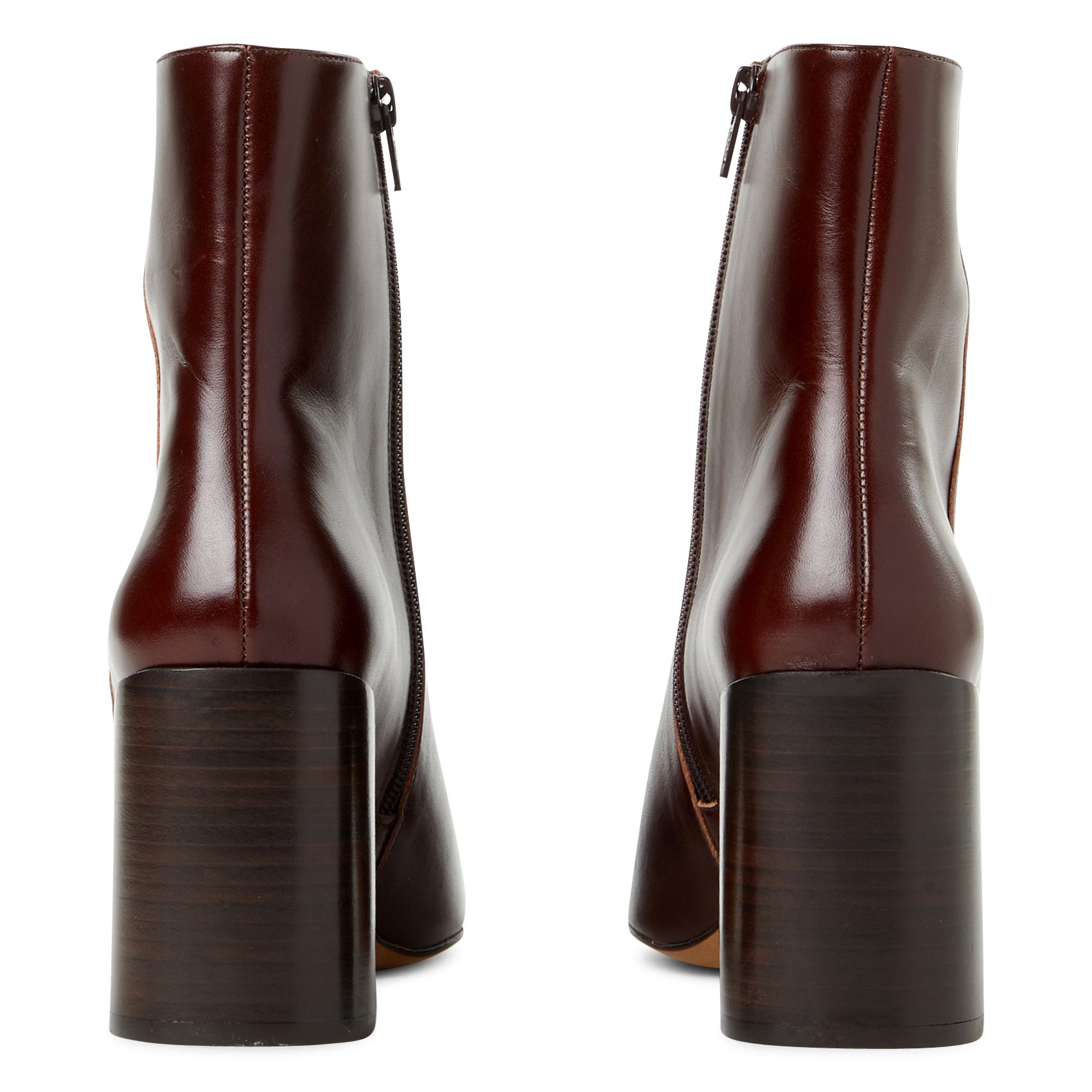 - 100% leather, - Round toes, - Inner zip fastening, - Heel height: 9 cm. SAISON 1865 Brown