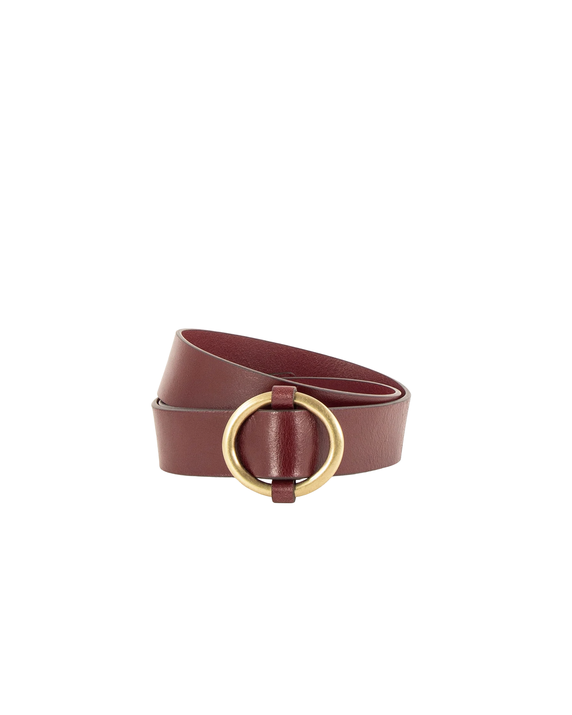 Ceinture cuir boucle ronde SESSUN