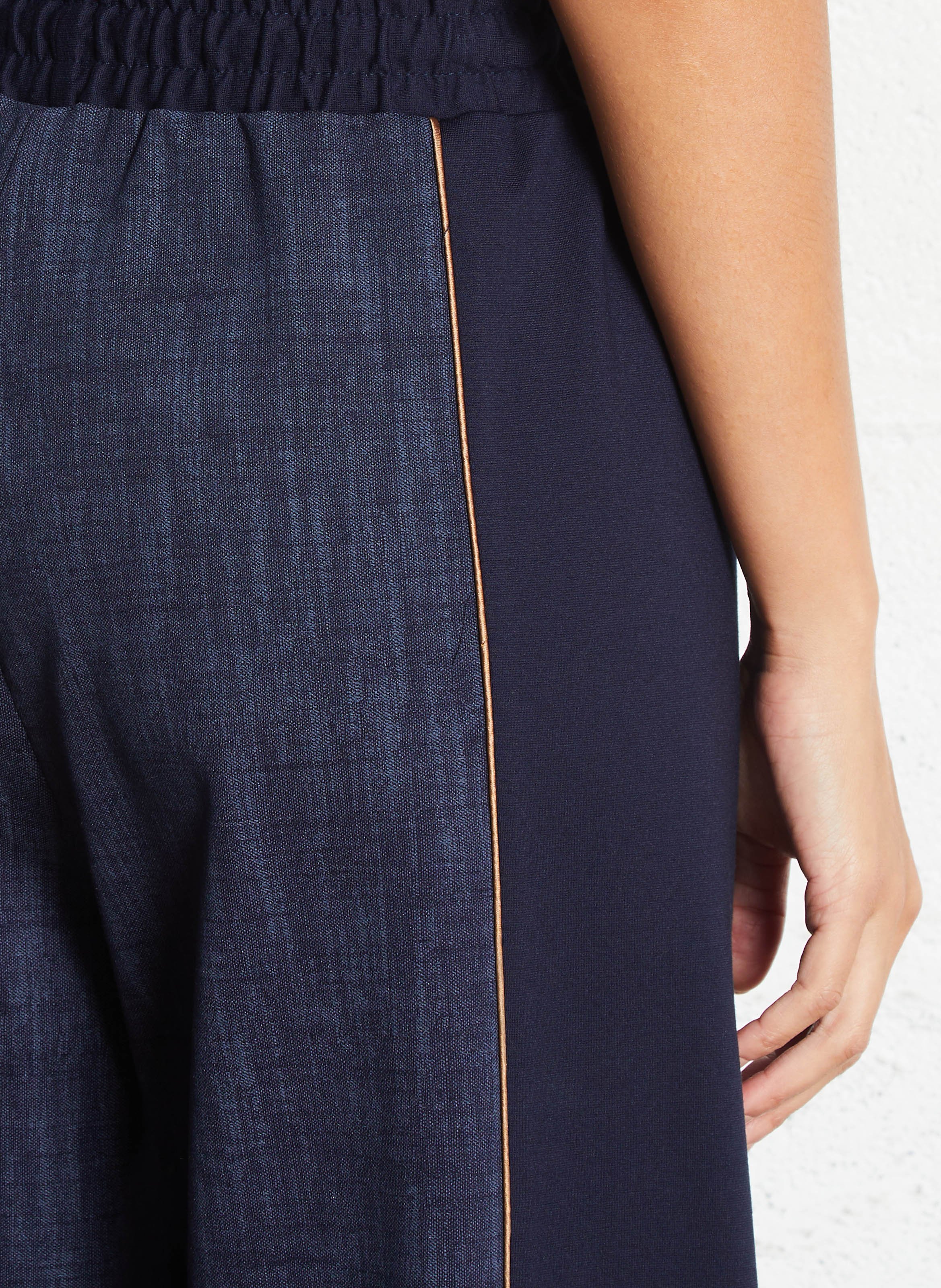 Pantalon fluide taille élastiquée bicolore IMPERIAL Bleu