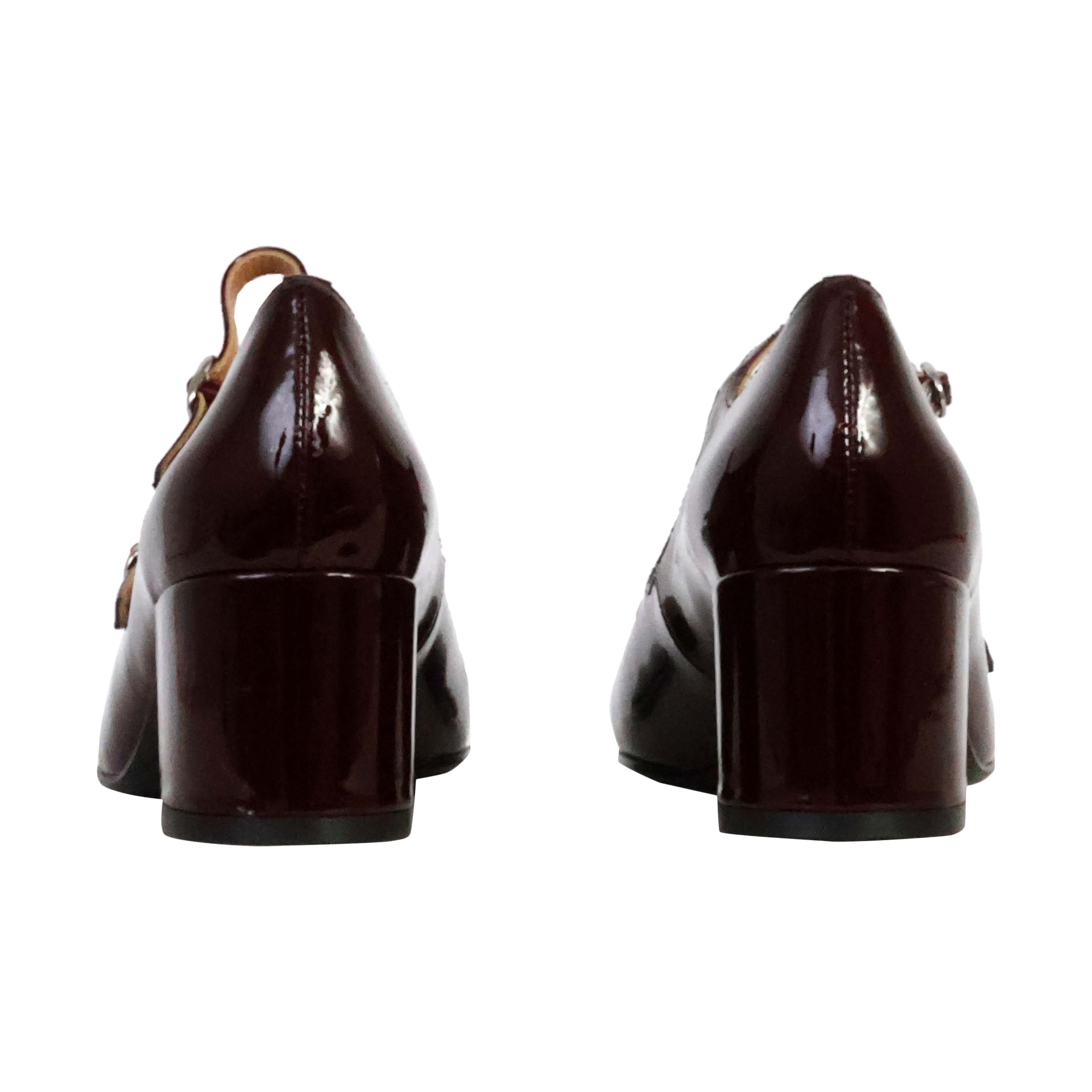 Peony leather heeled ballerina EMILIE KARSTON Red