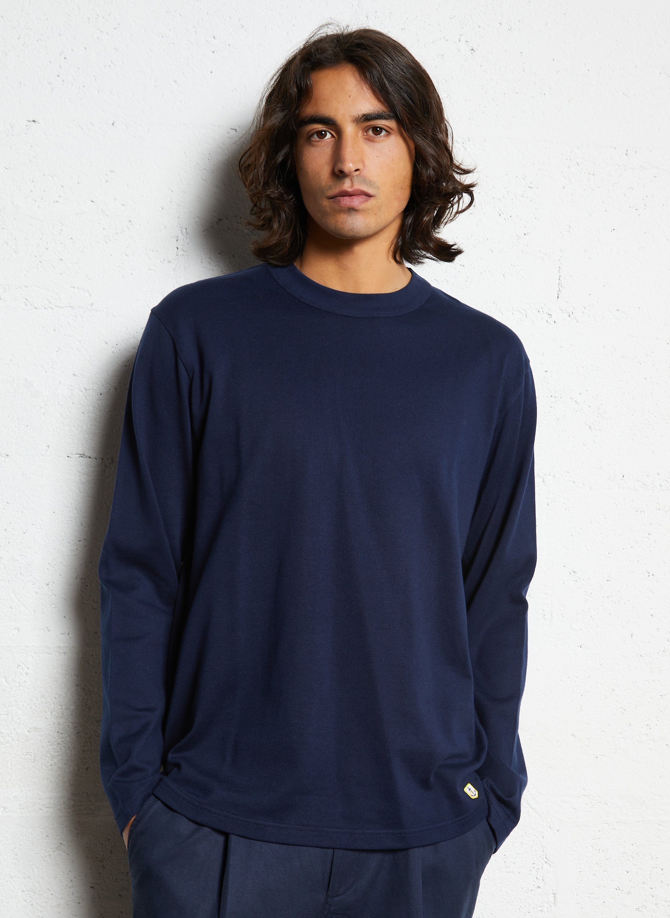 Tee-shirt droit col rond en coton ARMOR LUX Bleu