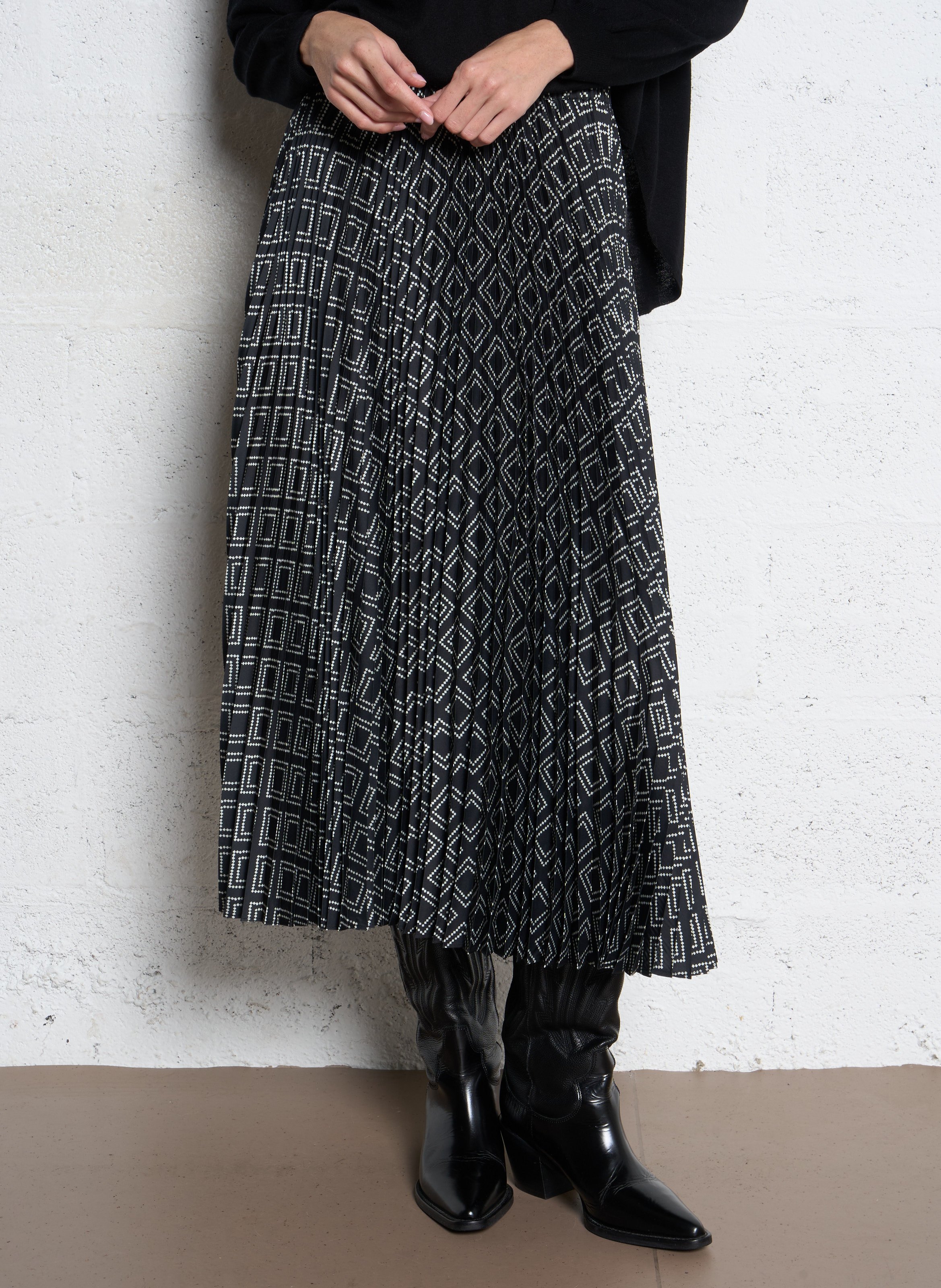 Jupe midi plissée imprimée PETITE MENDIGOTE