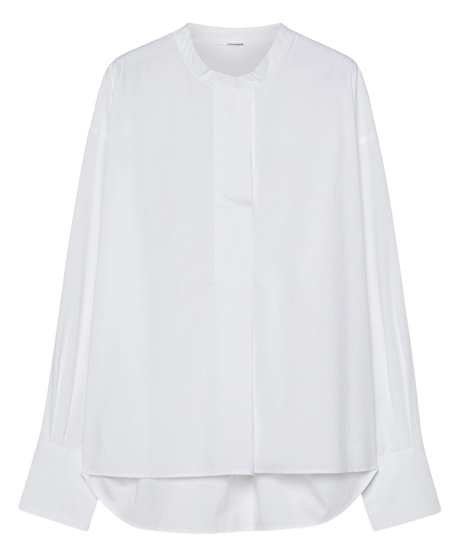 Blouse oversize col V en coton POMANDERE Blanc