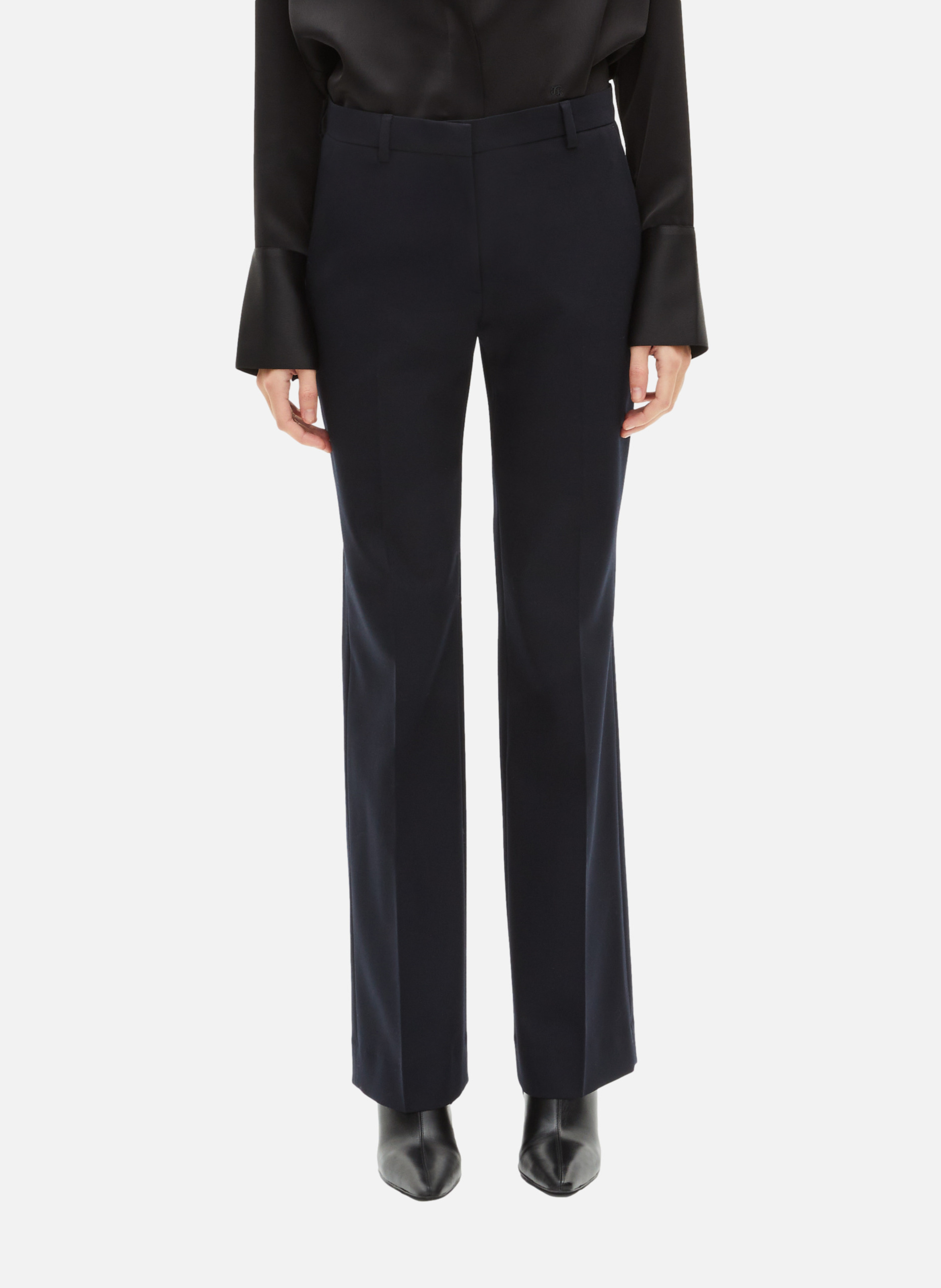 Straight tailored trousers in blended wool THE KOOPLES Blue
