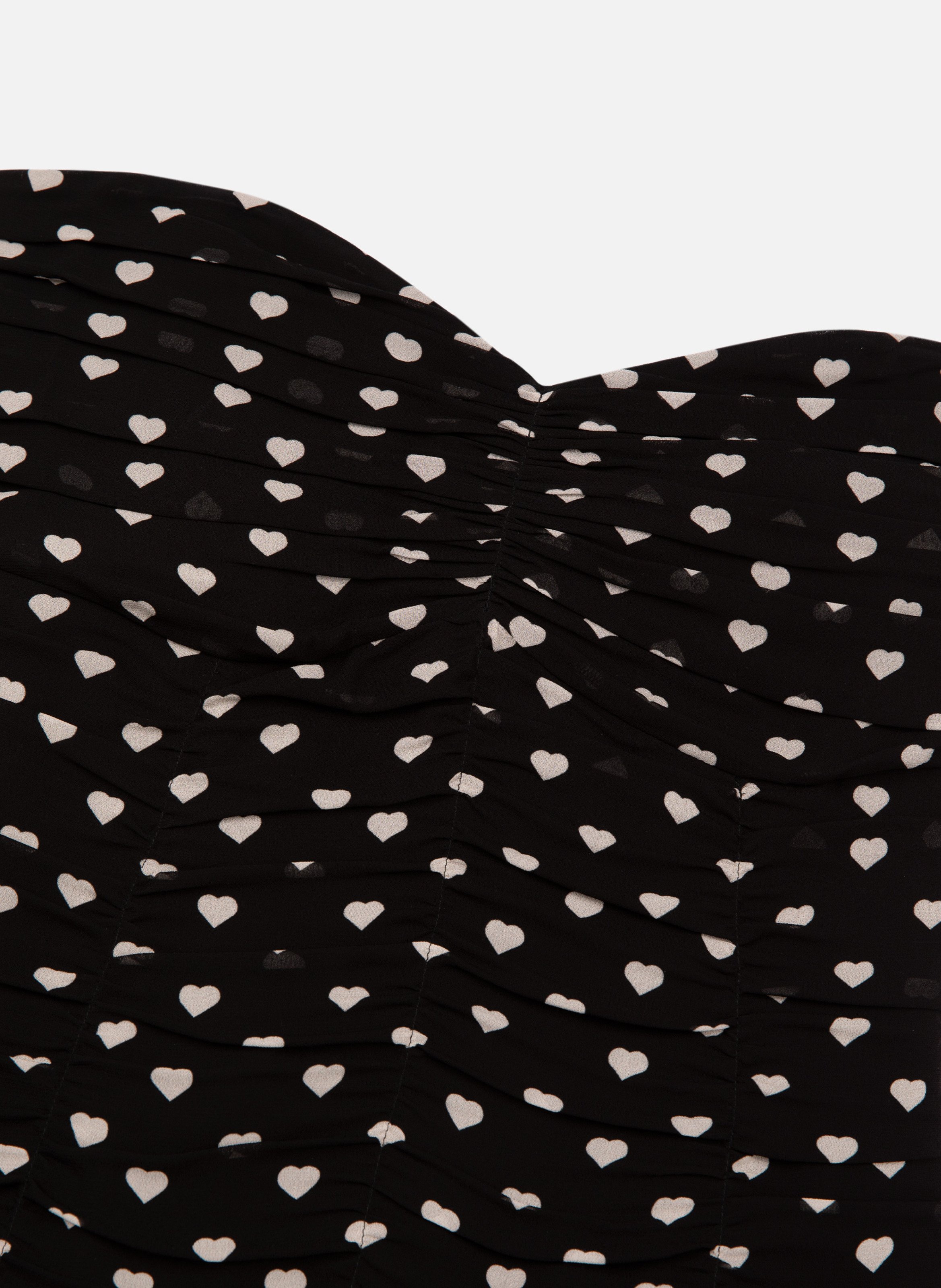 Short strapless dress with heart print THE KOOPLES Black