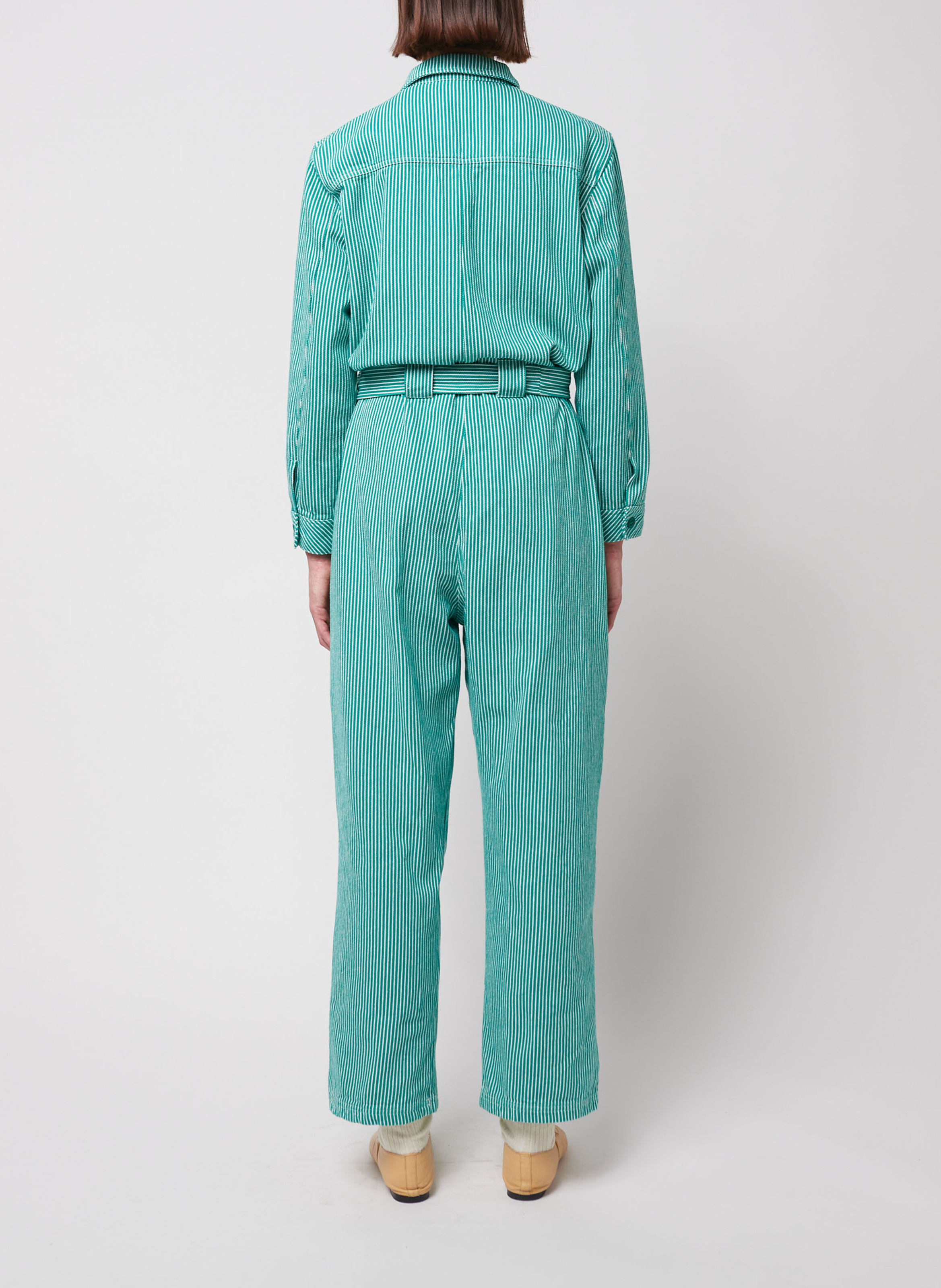 Rechte jumpsuit van gerecycled katoenmengsel BOBO CHOSES Groen