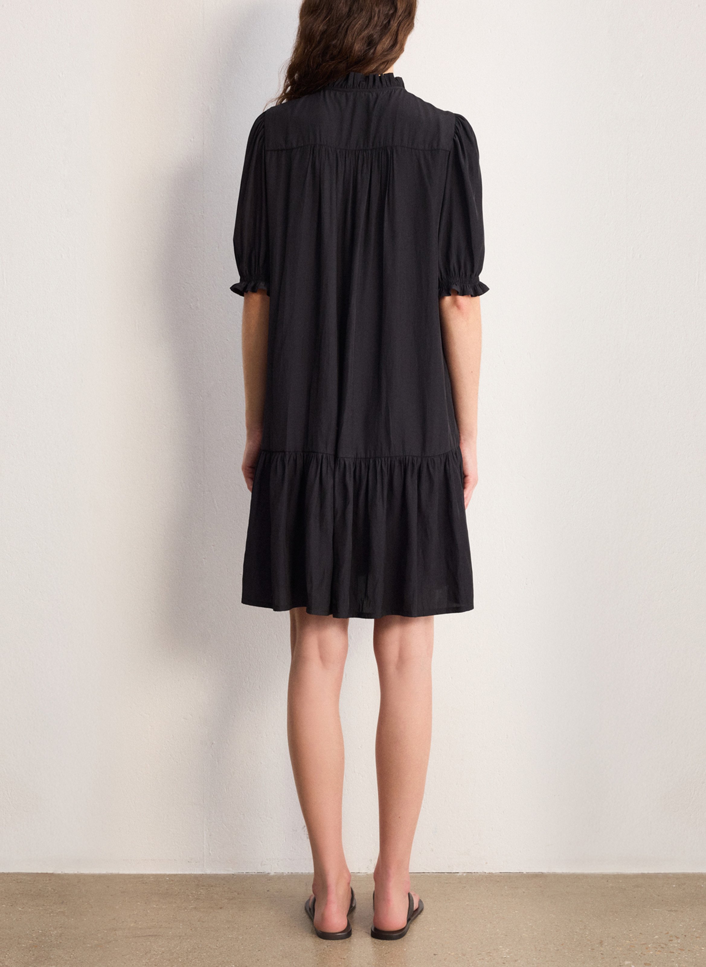 Robe courte col rond PABLO Noir