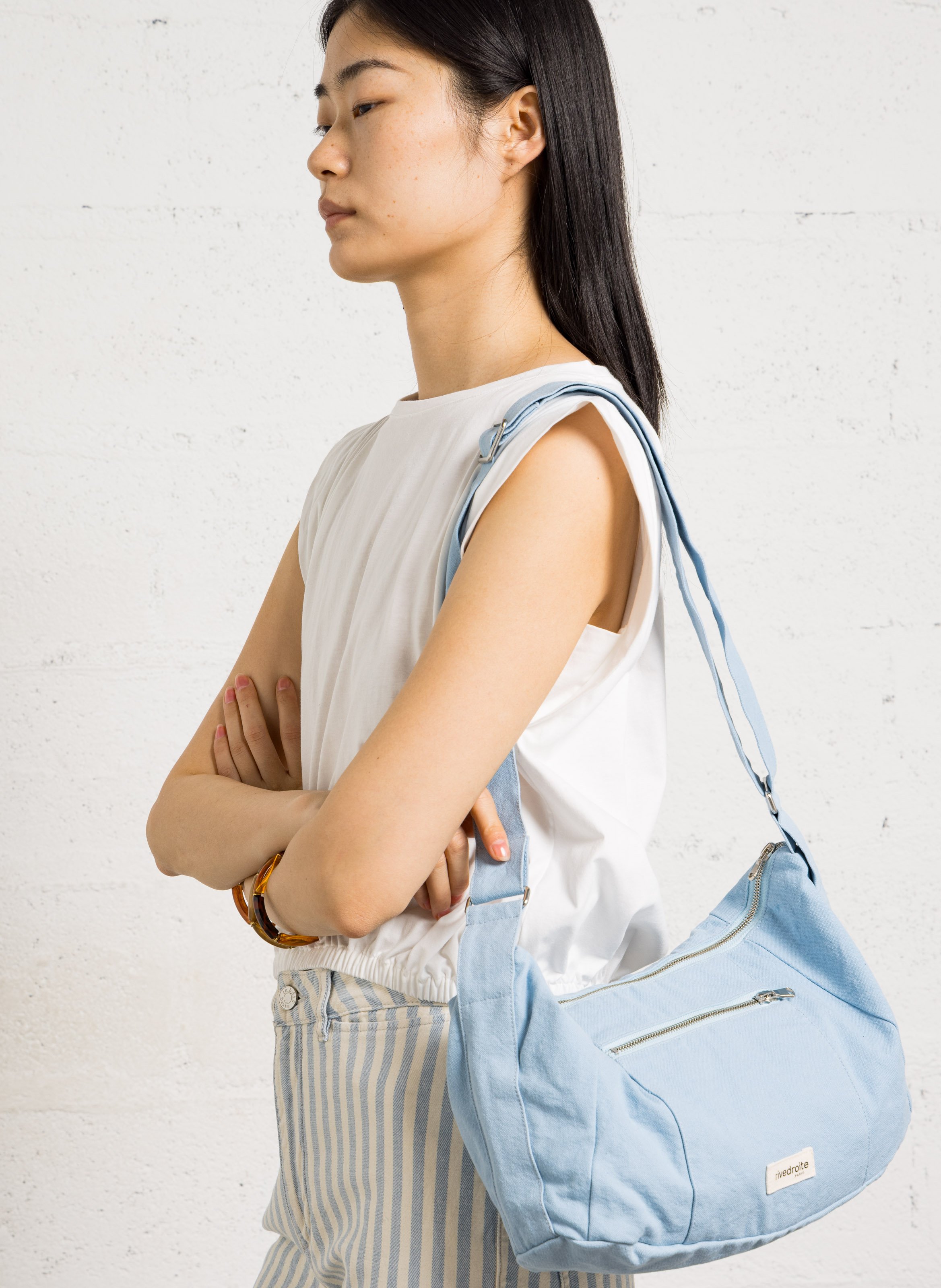 Denim shoulder bag RIVEDROITE PARIS Blue