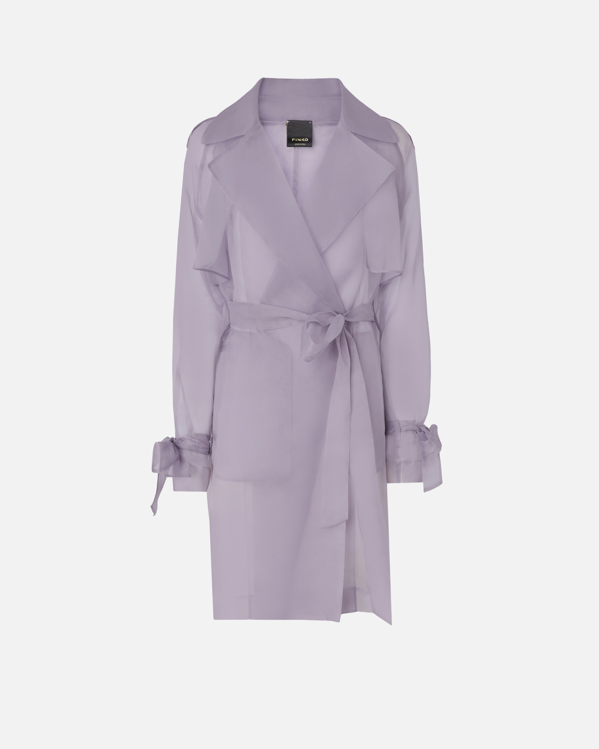 Trench en organza de soie PINKO Violet