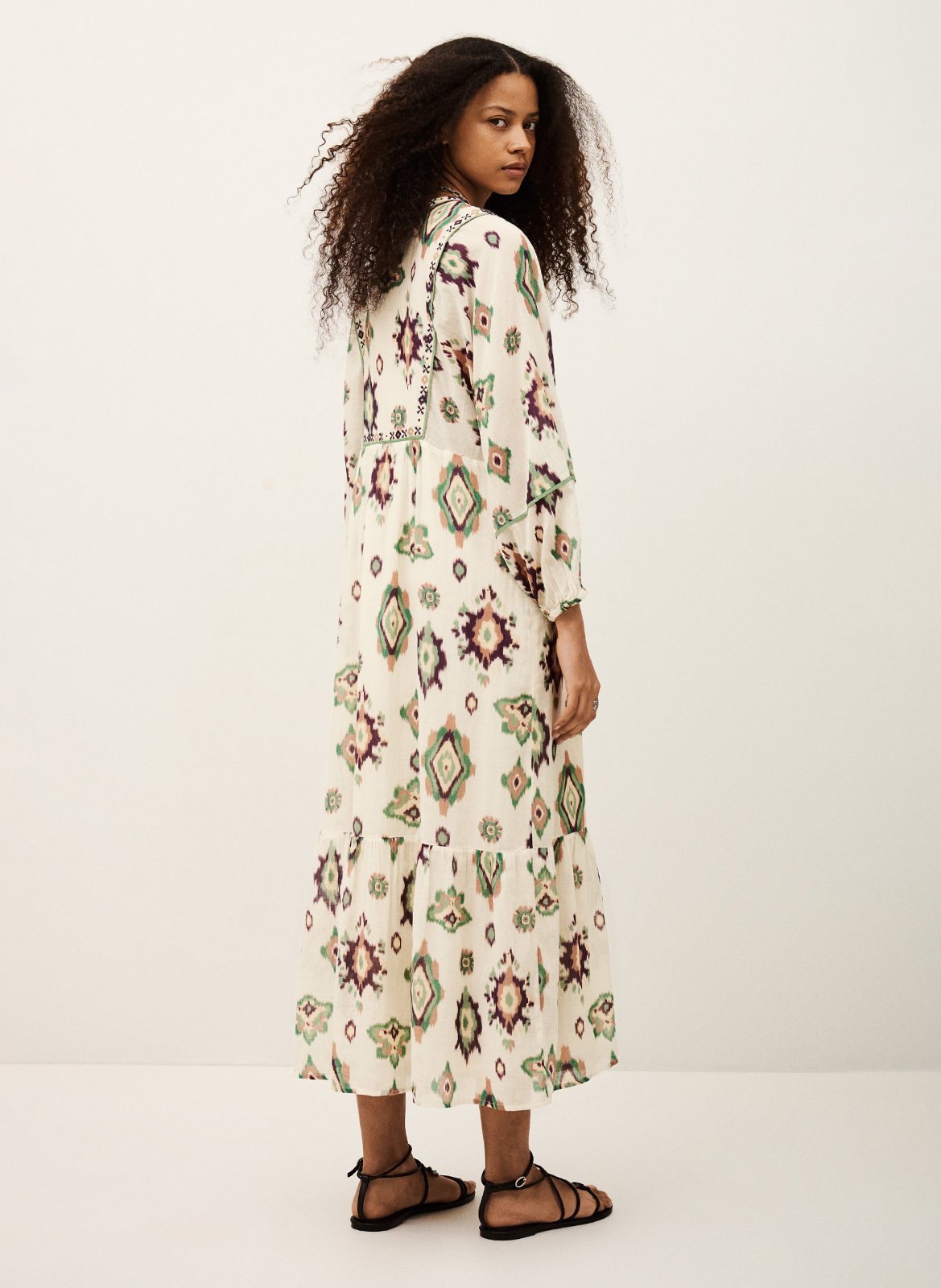 Halflange jurk met print BA&SH Beige